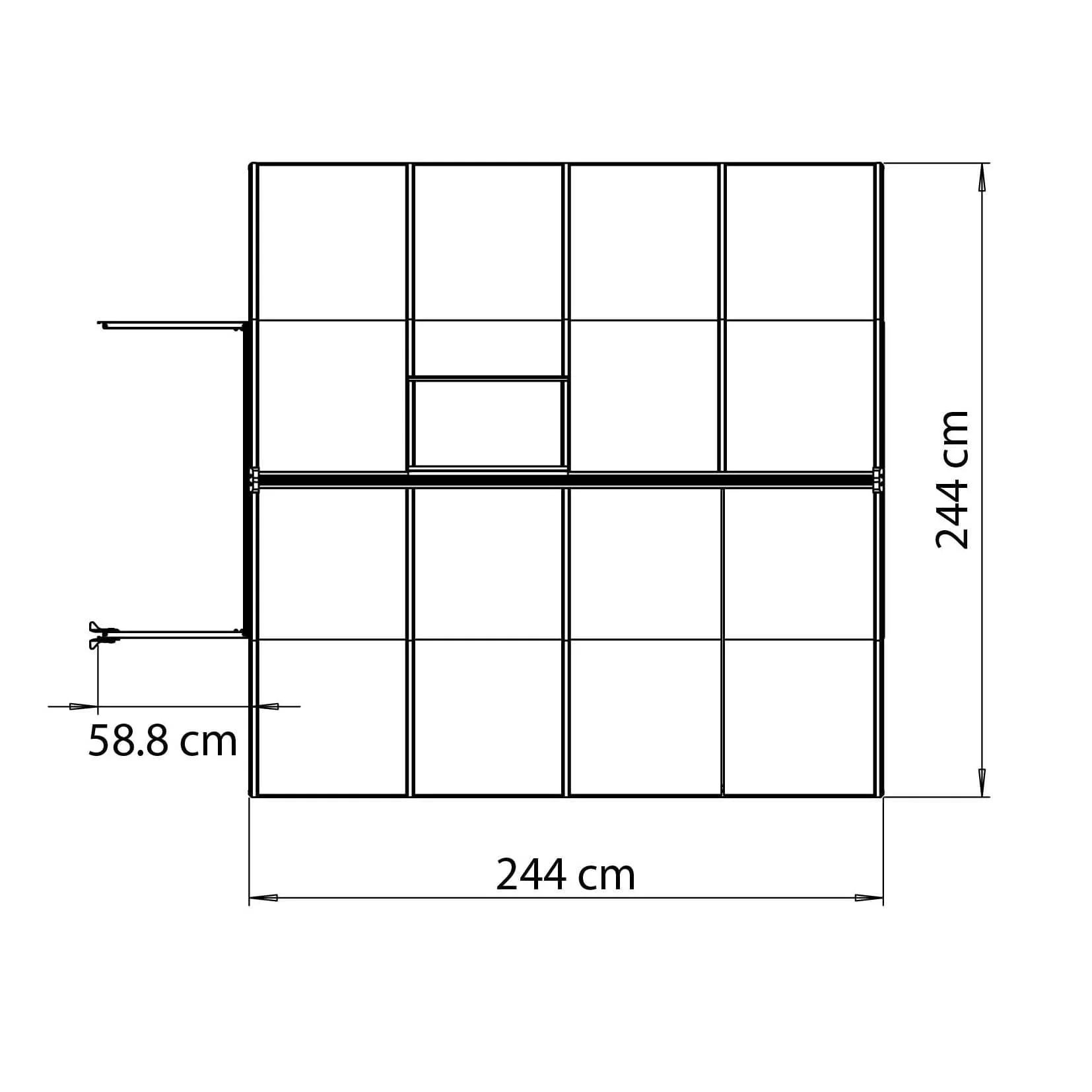 Palram - Canopia | Bella Greenhouse 8 ft Wide - Silver With 6mm Twin-wall Polycarbonate Glazing - Image 14