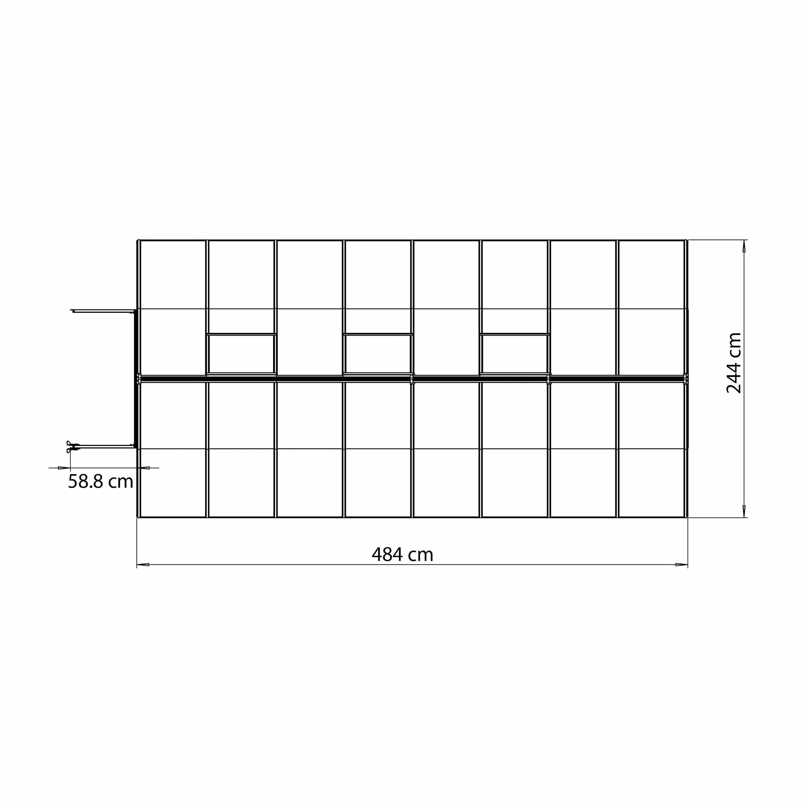 Palram - Canopia | Bella Greenhouse 8 ft Wide - Silver With 6mm Twin-wall Polycarbonate Glazing - Image 22