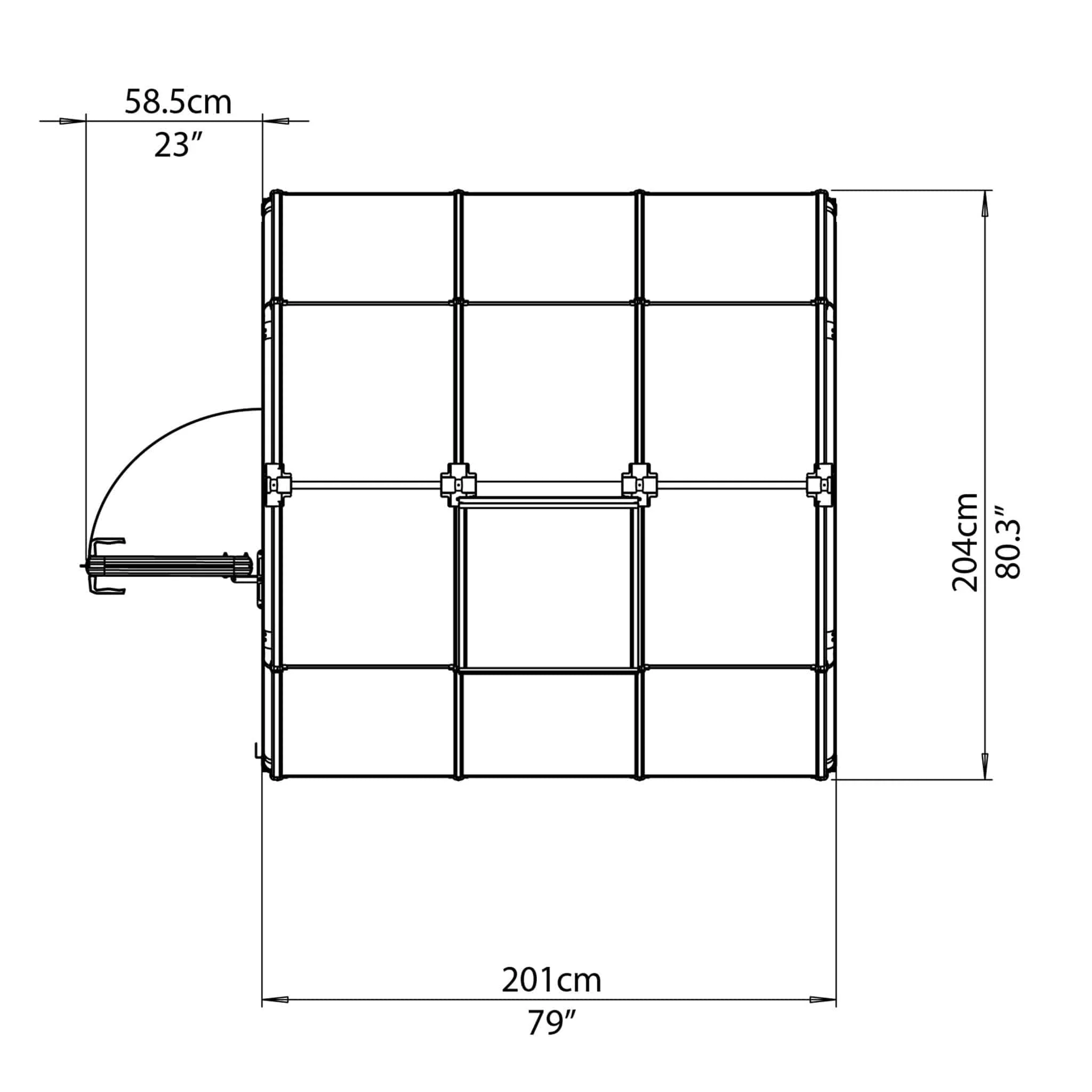 Palram - Canopia | EcoGrow Greenhouse Kit - 6 ft Wide - Green With 6mm Twin-wall Polycarbonate Glazing - Image 5