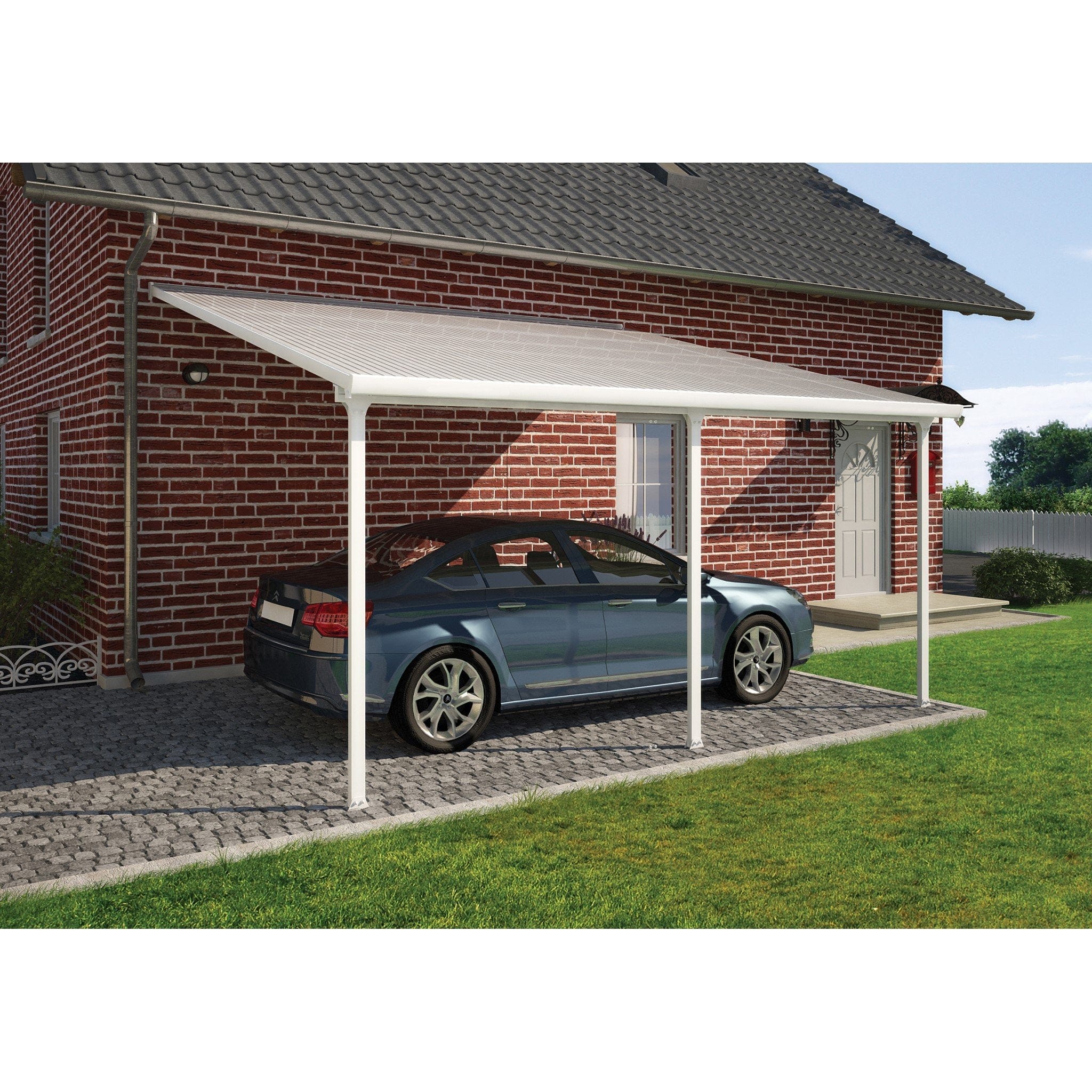 Palram - Canopia | 13 ft Wide Feria Patio Cover - White Clear - Image 10