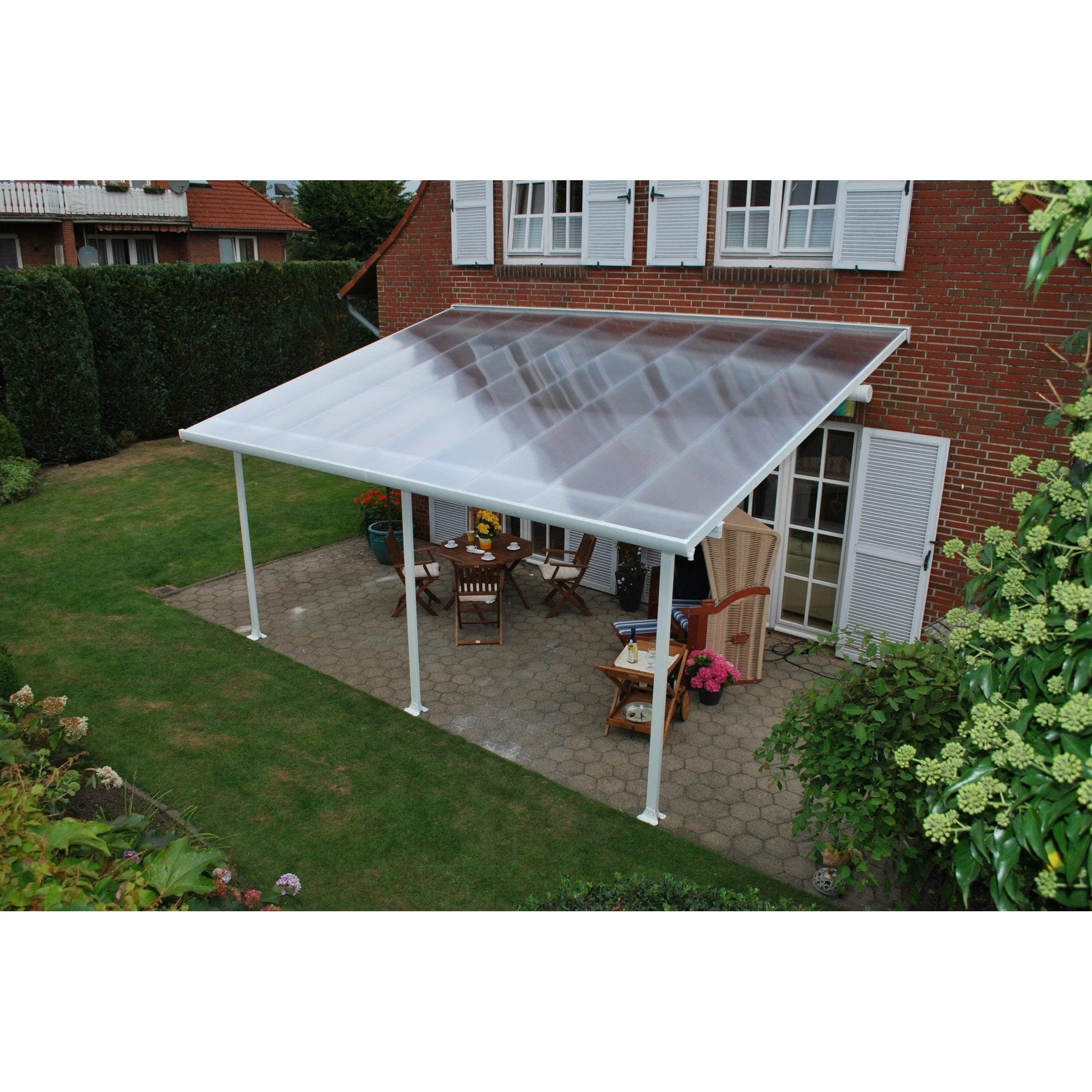Palram - Canopia | 13 ft Wide Feria Patio Cover - White Clear - Image 12