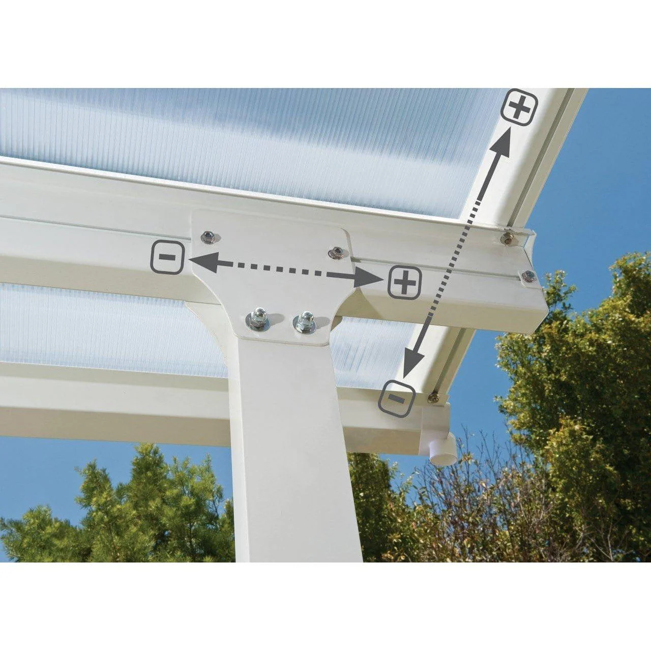 Palram - Canopia | 13 ft Wide Feria Patio Cover - White Clear - Image 5