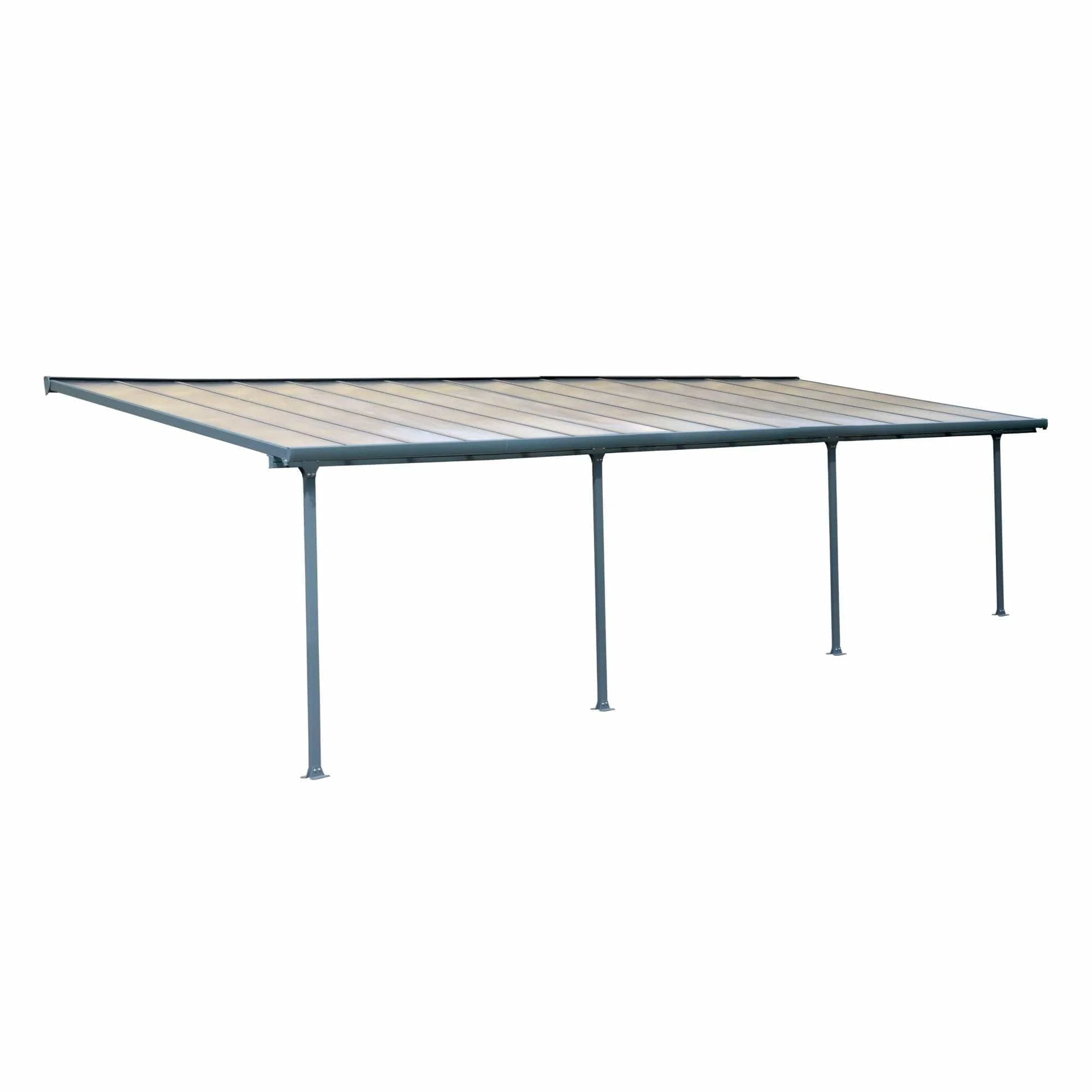 Palram - Canopia | 10 Ft Wide Feria Patio Cover - Gray Clear - Image 14