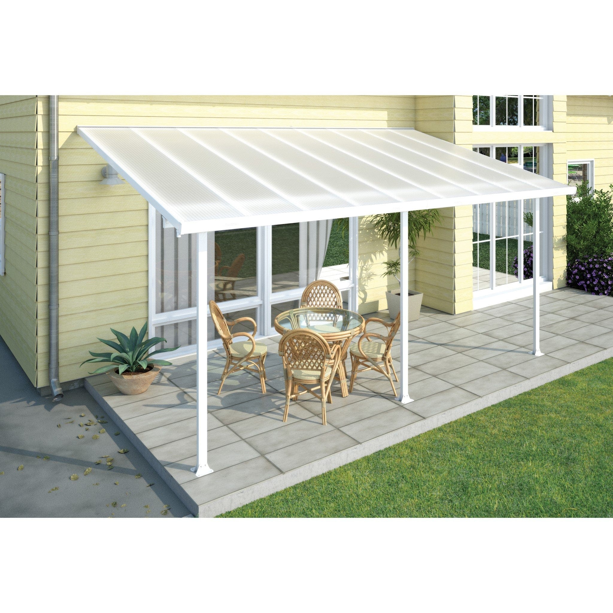 Palram - Canopia | 10 ft Wide Feria Patio Cover - White - Image 11