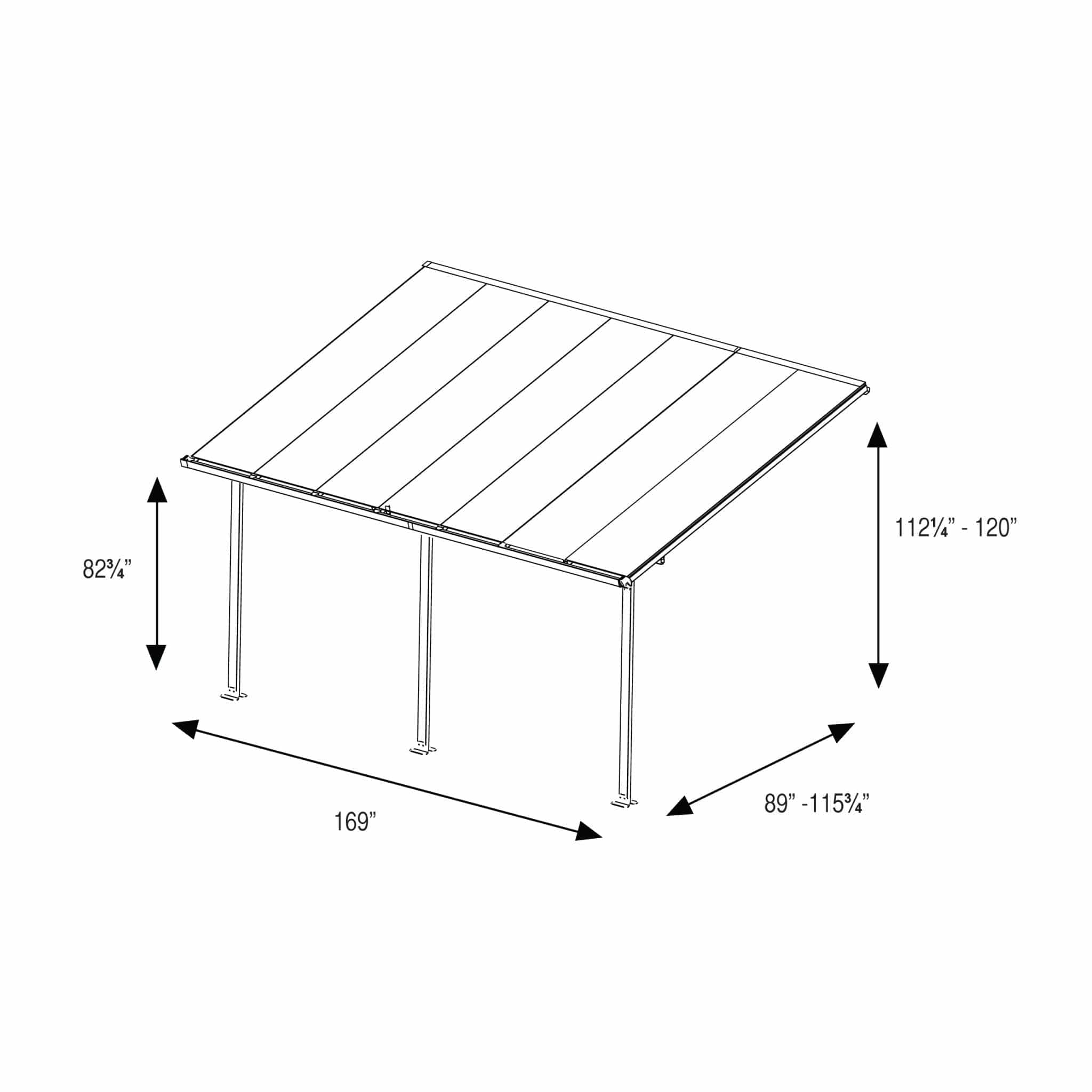 Palram - Canopia | 10 ft Wide Feria Patio Cover - White - Image 14