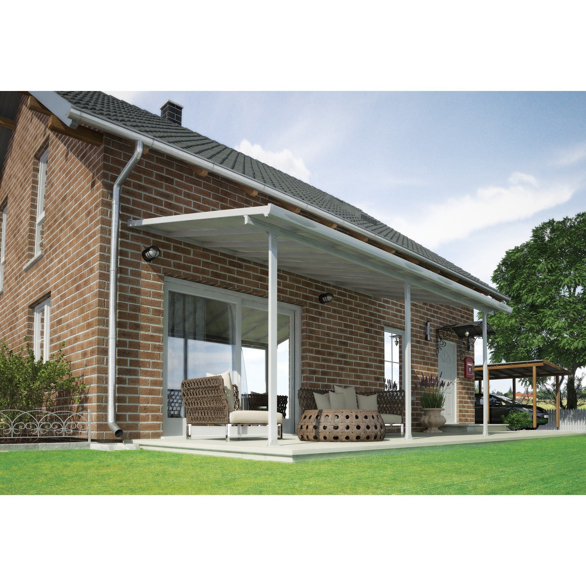 Palram - Canopia | 10 ft Wide Feria Patio Cover - White - Image 17