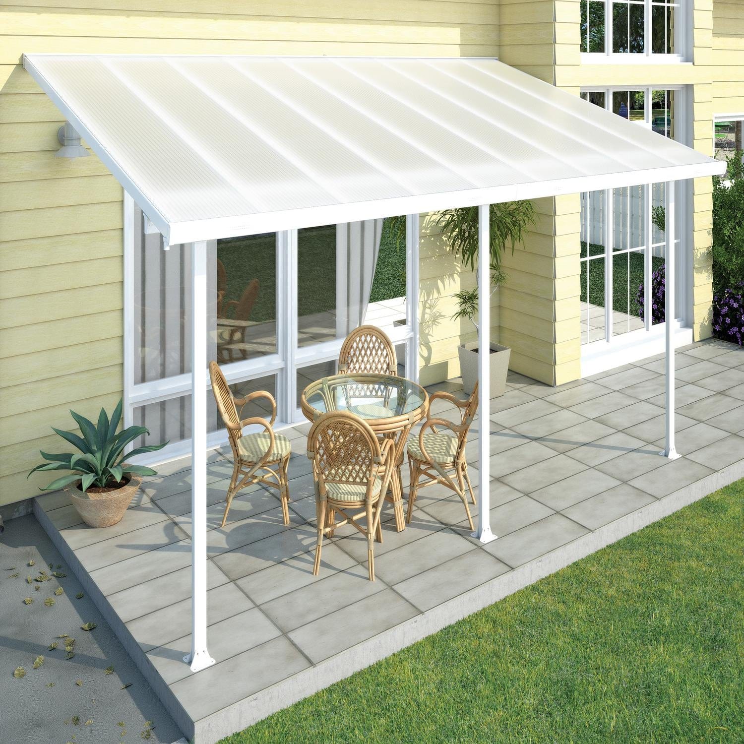 Palram - Canopia | 10 ft Wide Feria Patio Cover - White - Image 20