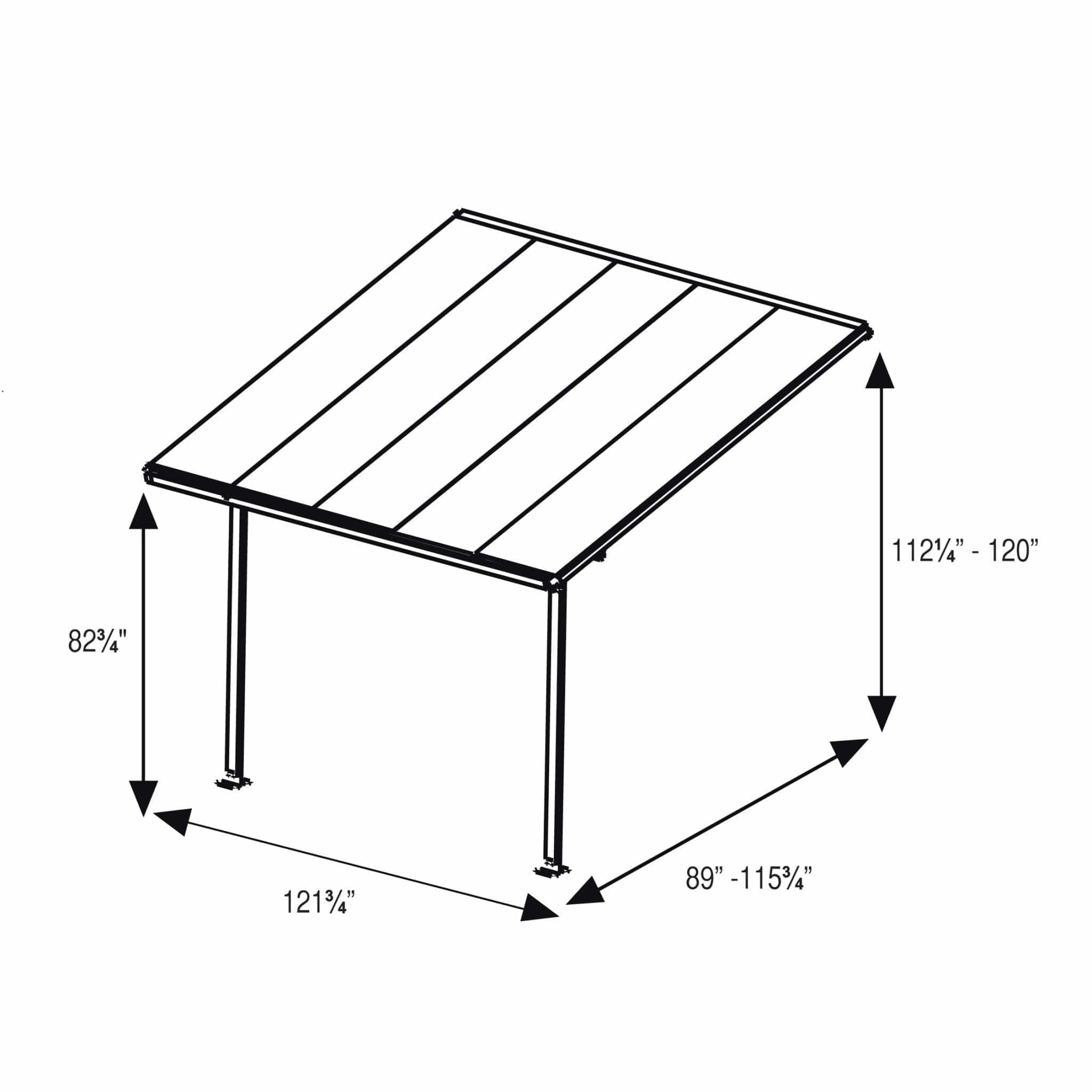 Palram - Canopia | 10 ft Wide Feria Patio Cover - White - Image 4