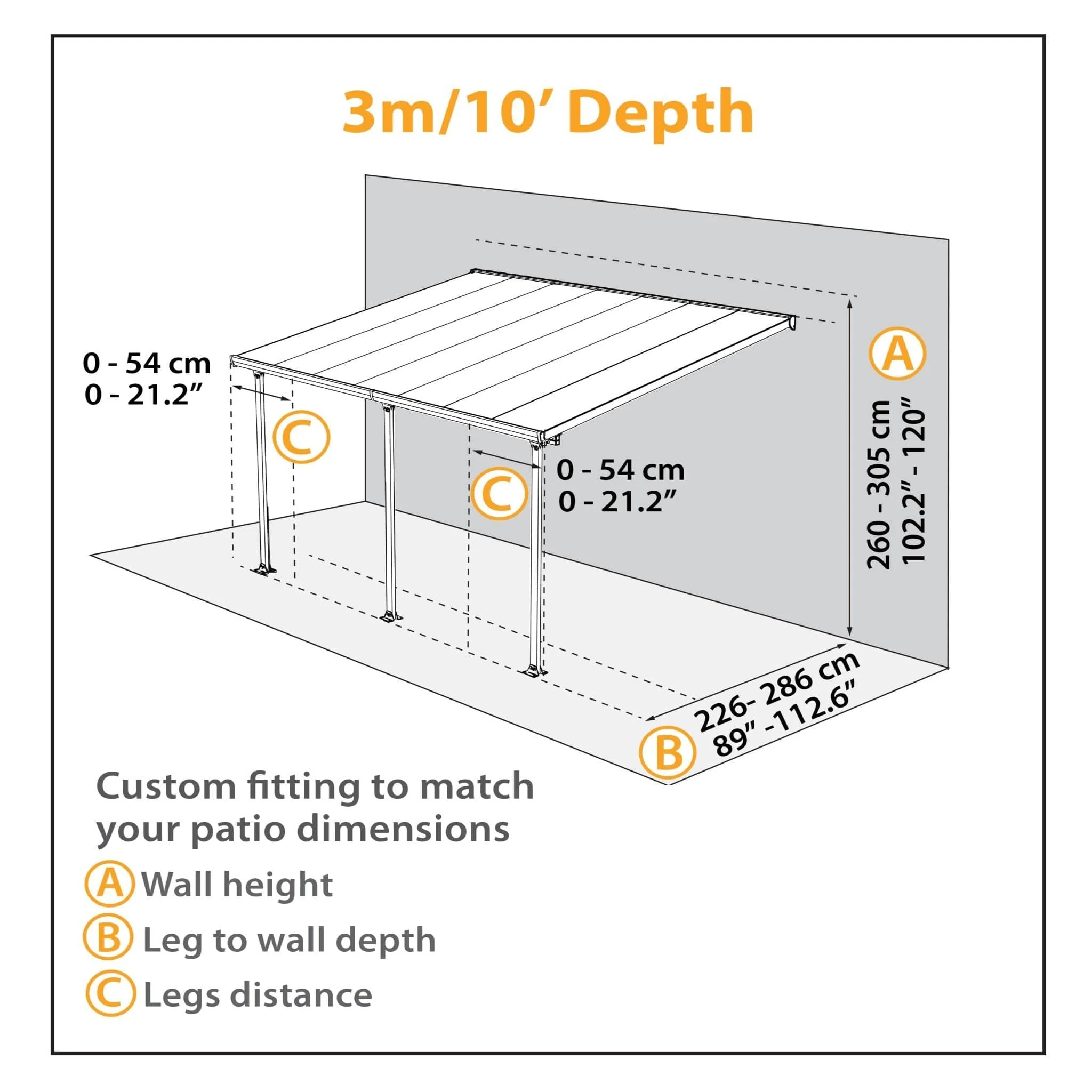 Palram - Canopia | 10 ft Wide Feria Patio Cover - White - Image 9