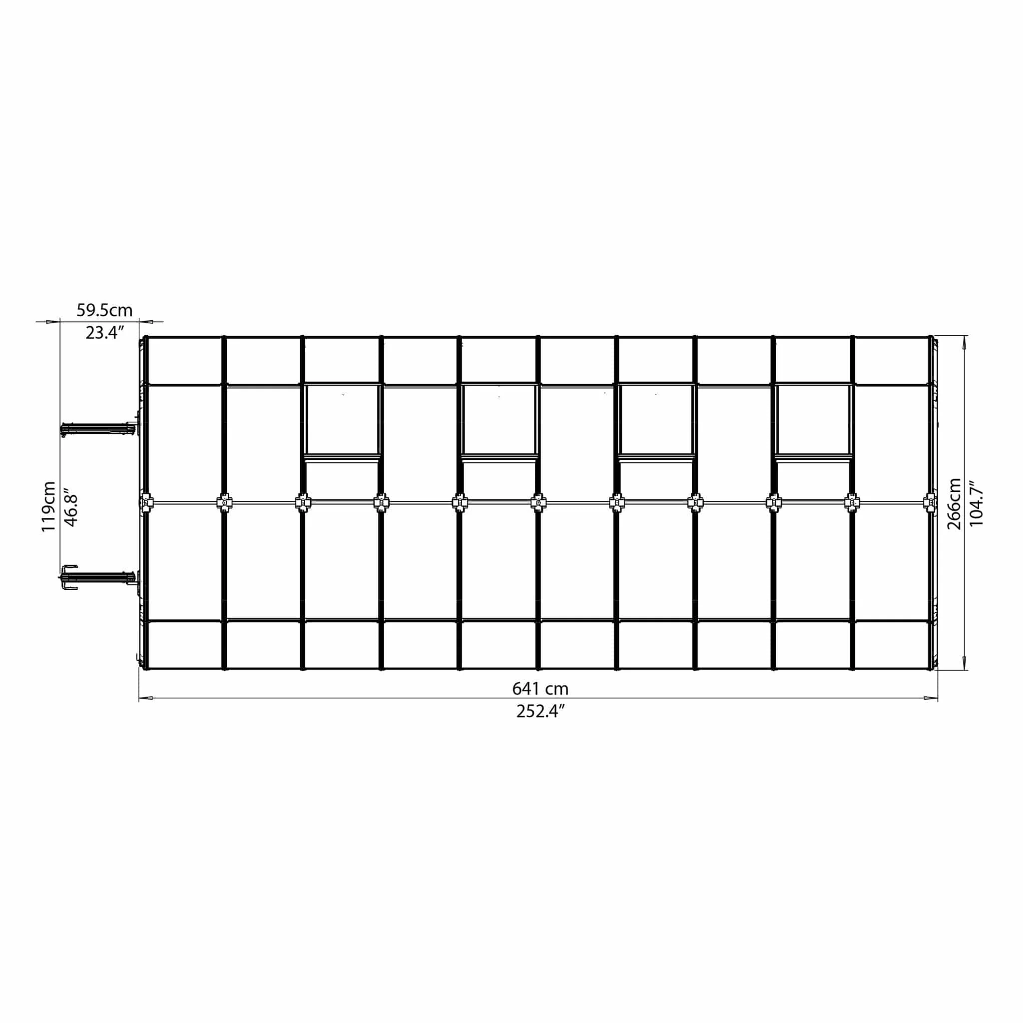 Palram - Canopia | Hobby Gardener Greenhouse Kit - 8 ft Wide - Green With 6mm Twin-wall Polycarbonate Glazing - Image 15