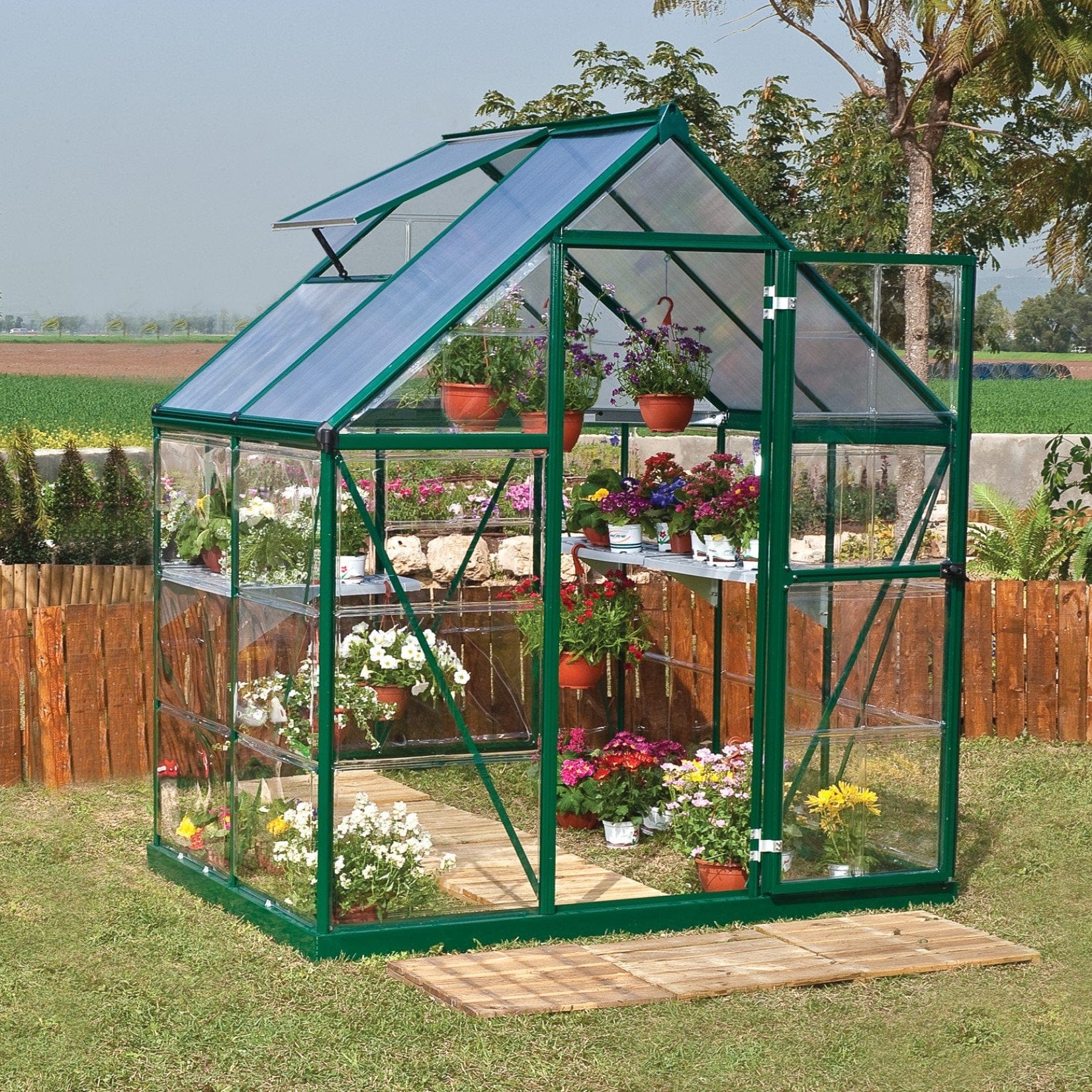 Palram - Canopia | Hybrid Greenhouse Kit - Silver With 0.8mm Polycarbonate Glazing - Image 20