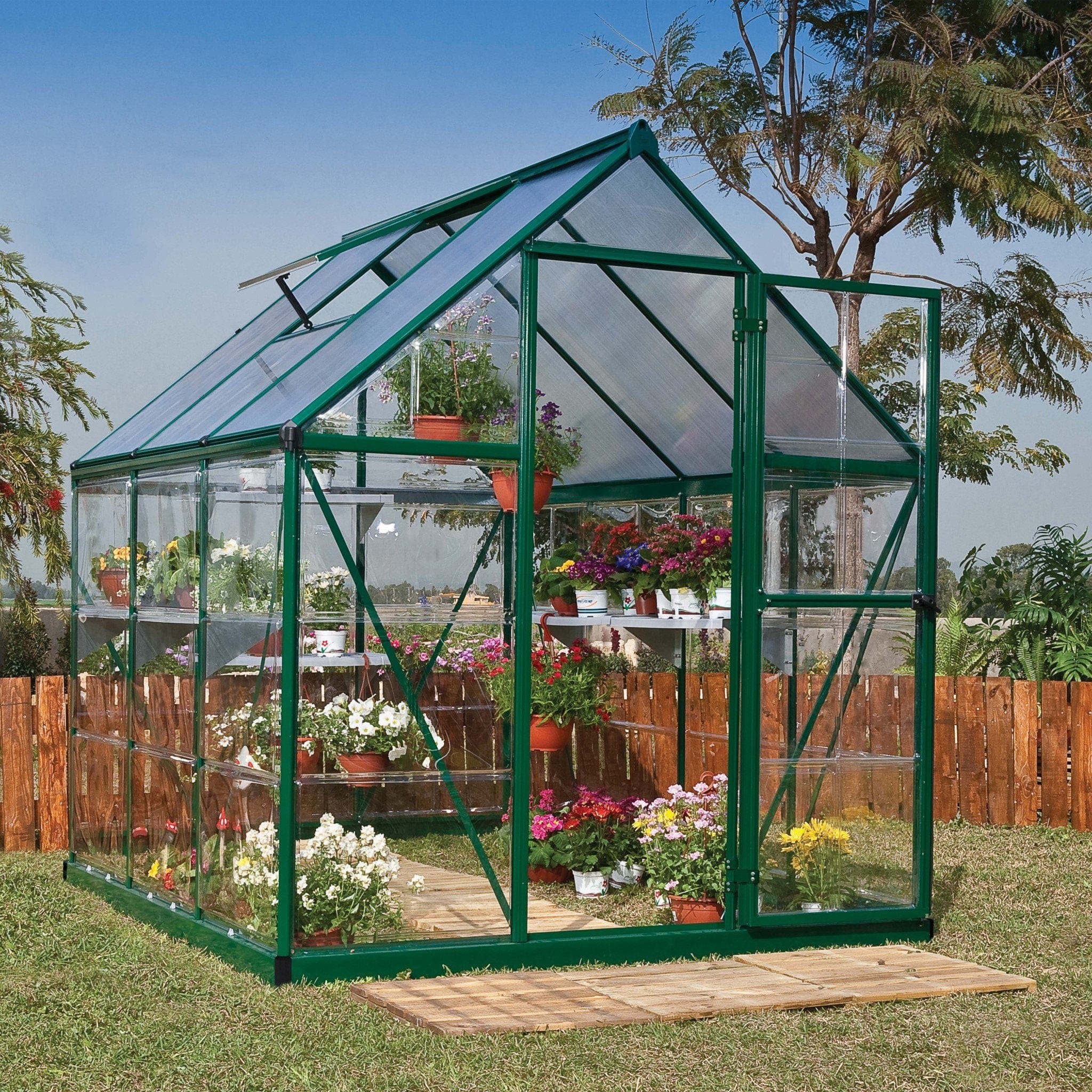 Palram - Canopia | Hybrid Greenhouse Kit - Silver With 0.8mm Polycarbonate Glazing - Image 22