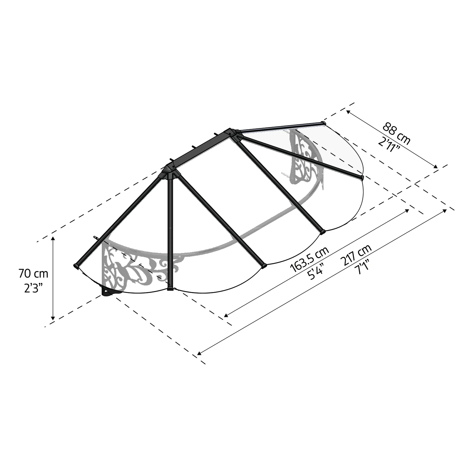 Palram - Canopia | Lily Door Awning - Image 34