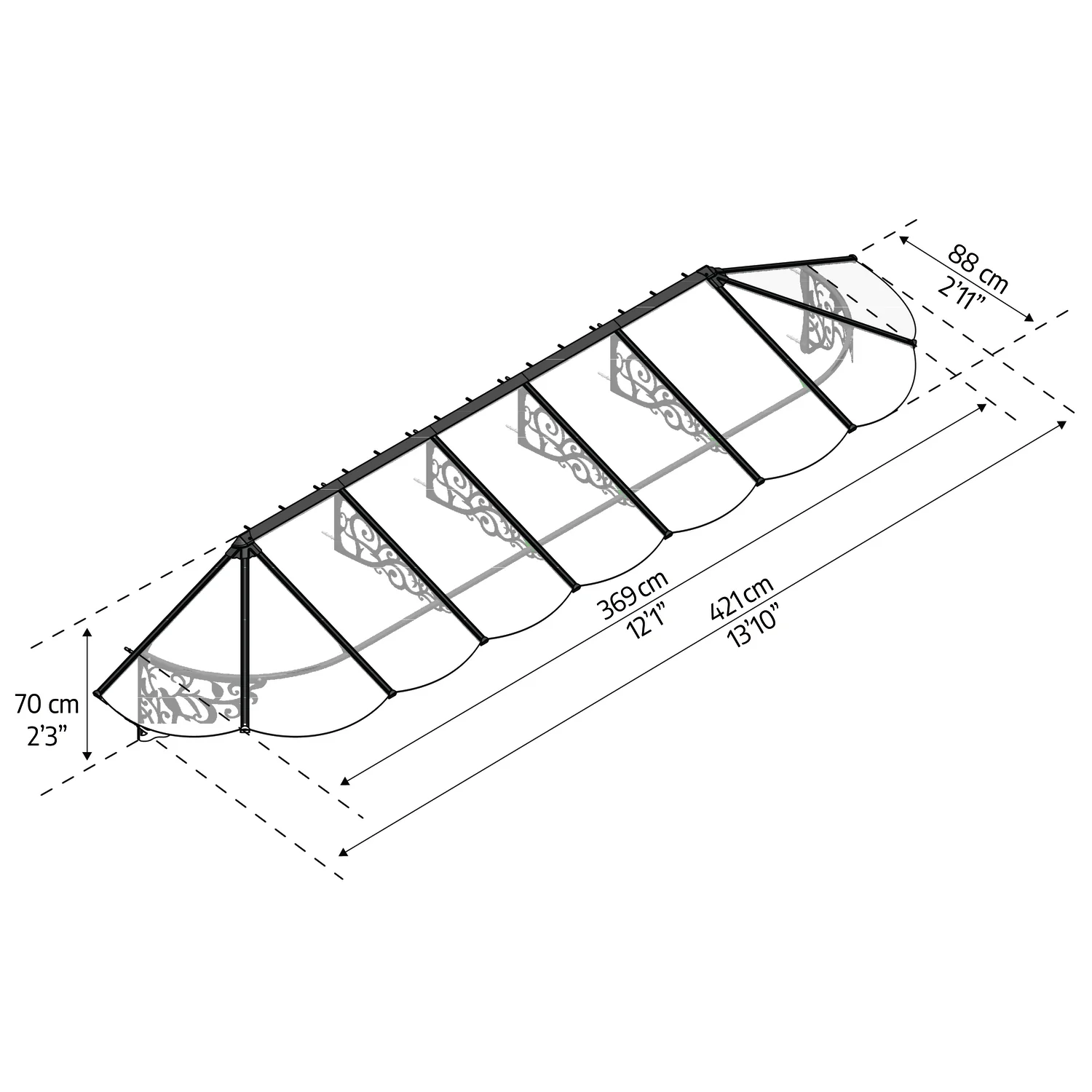 Palram - Canopia | Lily Door Awning - Image 51