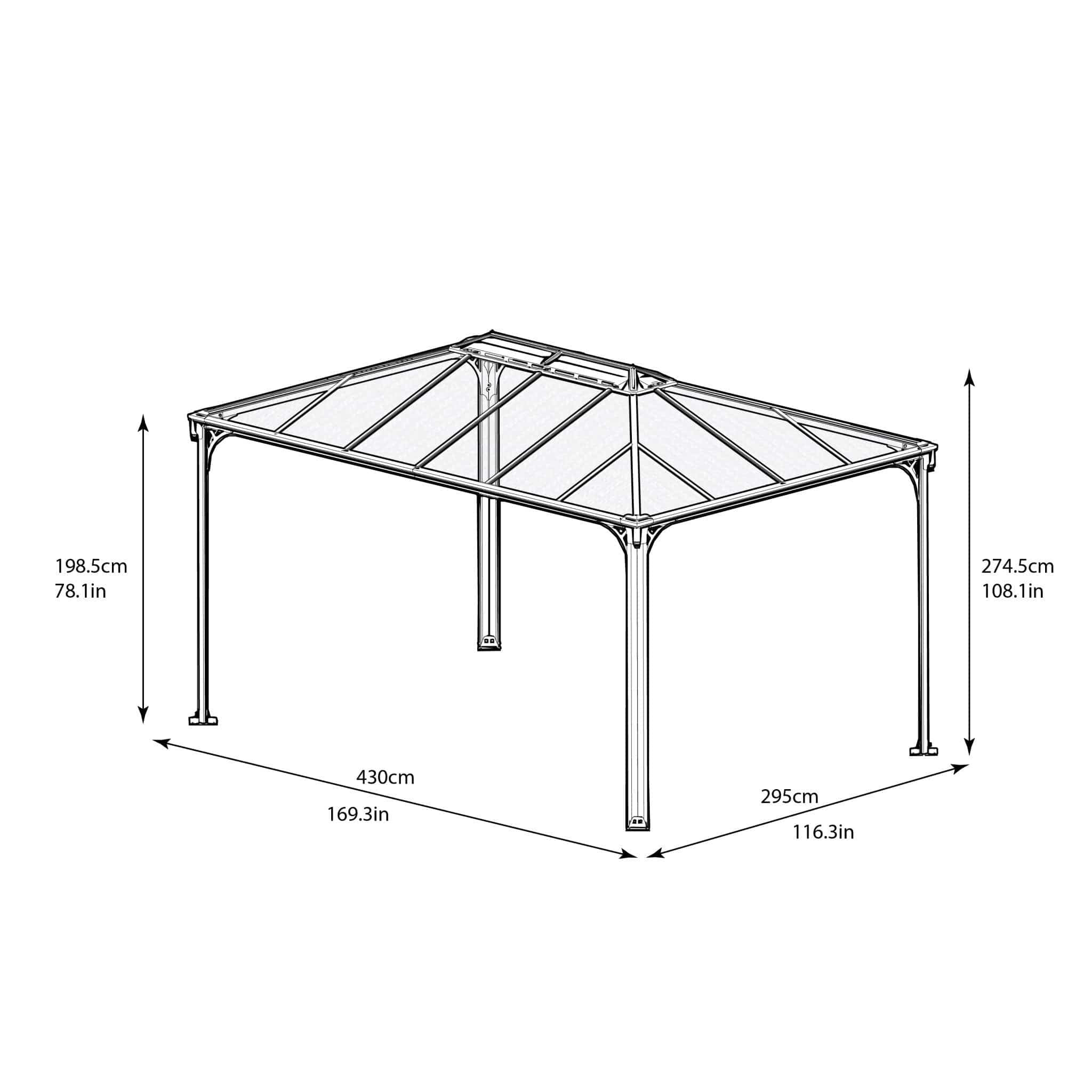 Palram - Canopia | Martinique 10x14 ft Garden Gazebo - Image 7