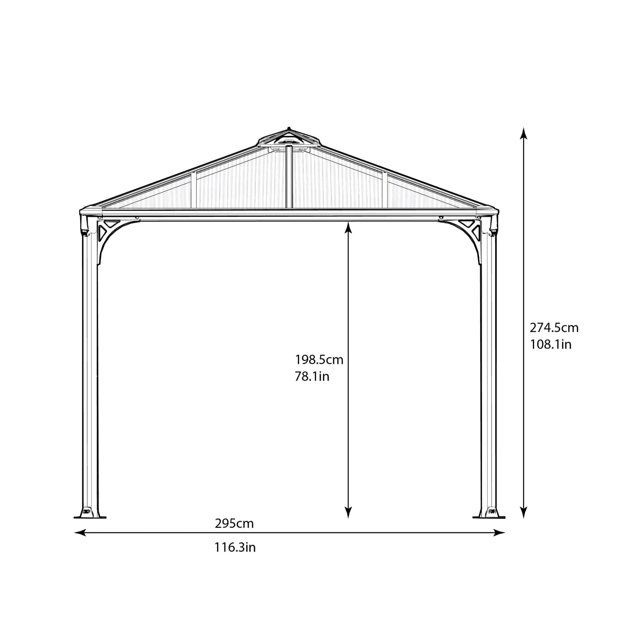 Palram - Canopia | Martinique 10x14 ft Garden Gazebo - Image 8