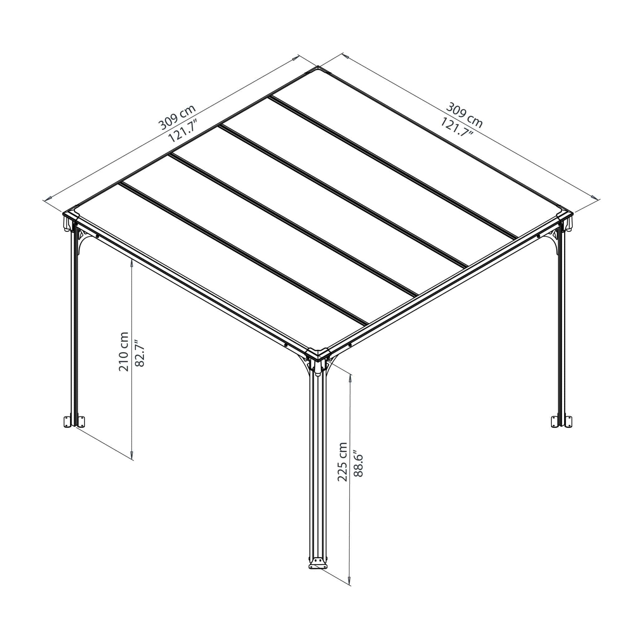 Palram - Canopia | Milano 3000 10x10 ft Gazebo - Image 8