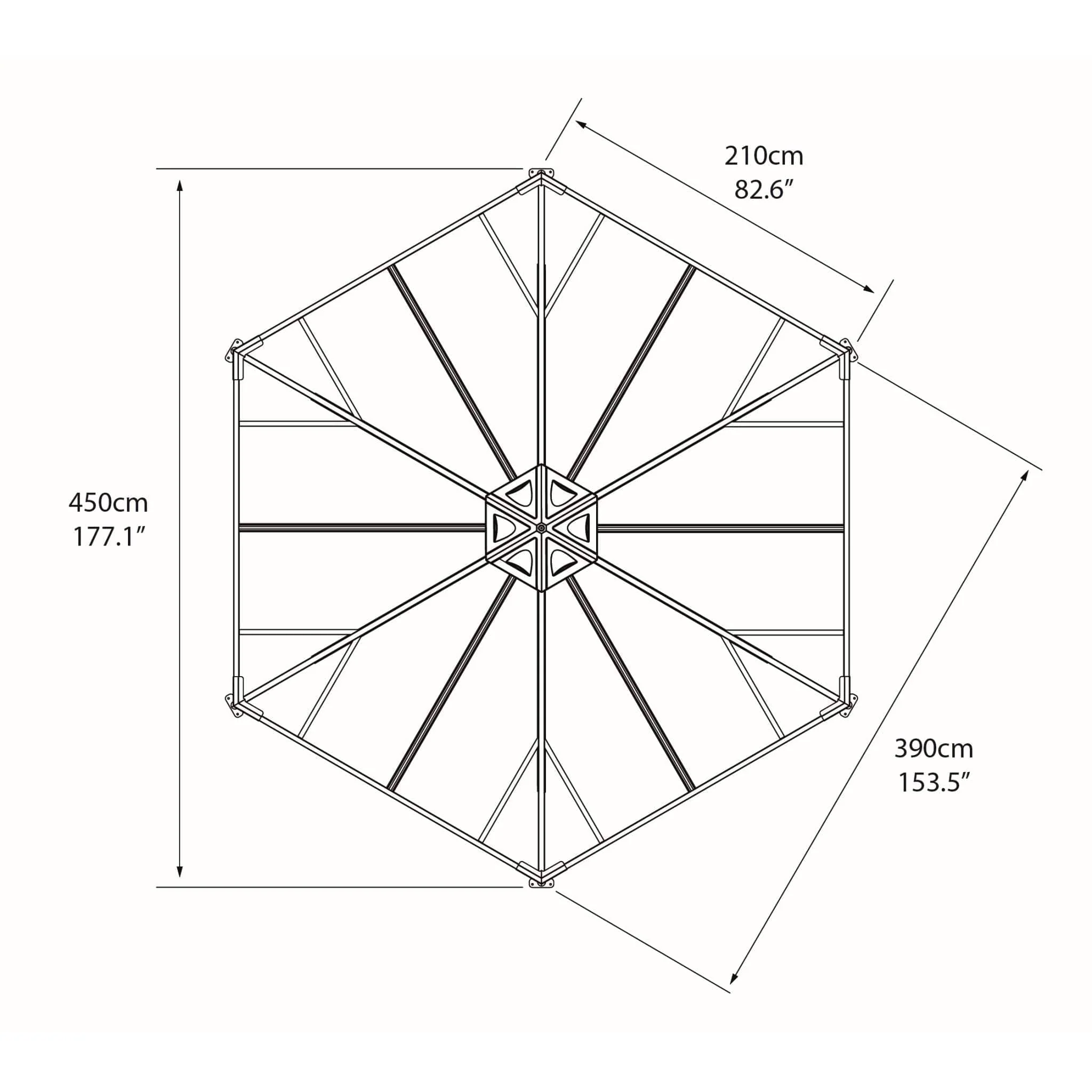 Palram - Canopia | Monaco Hexagon Garden Gazebo 13x15 ft - Image 10