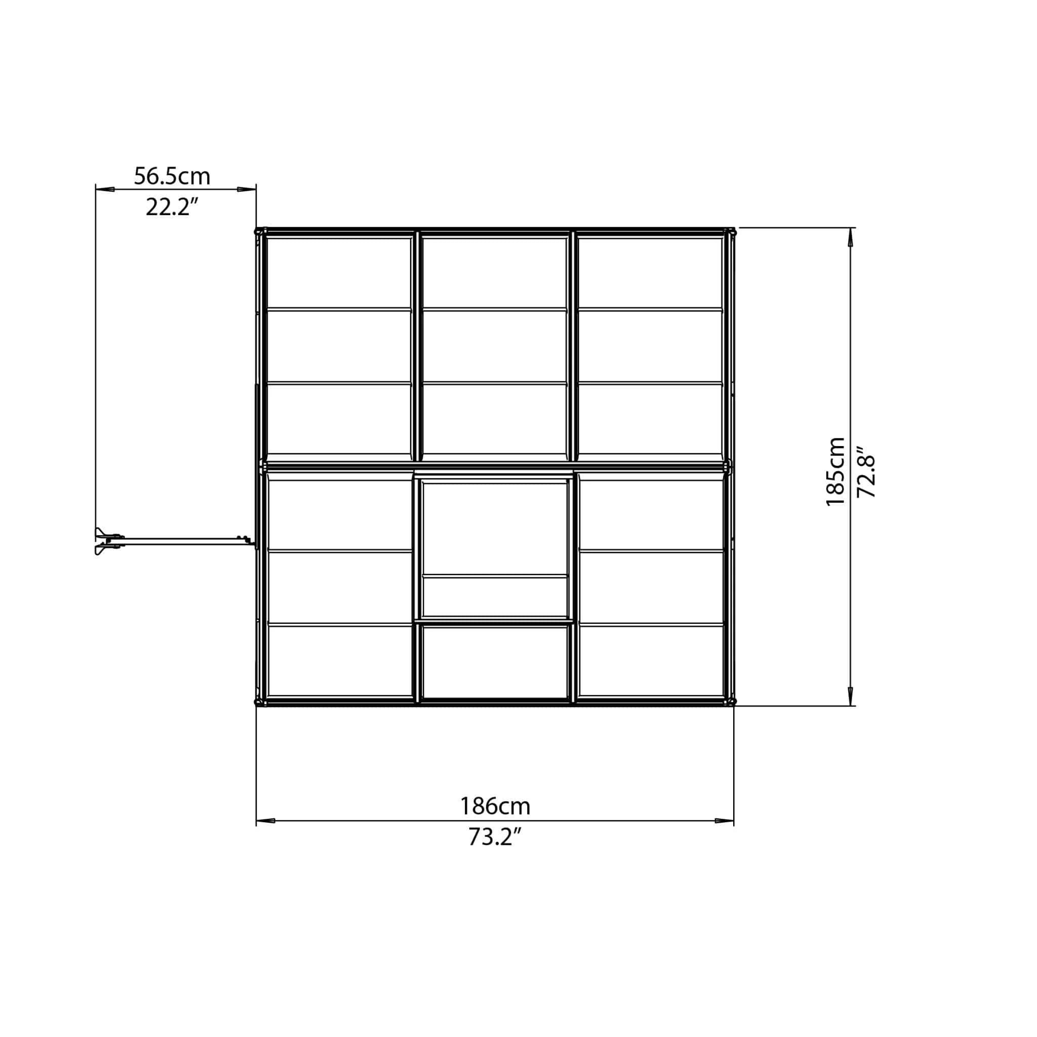 Palram - Canopia | Mythos Greenhouse Kit - 6 Ft Wide - Silver With 4mm Twin-wall Polycarbonate Glazing - Image 10