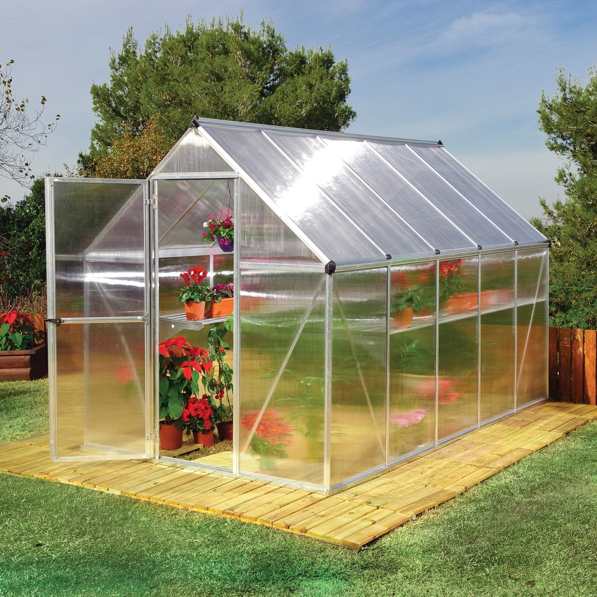 Palram - Canopia | Mythos Greenhouse Kit - 6 Ft Wide - Silver With 4mm Twin-wall Polycarbonate Glazing - Image 16