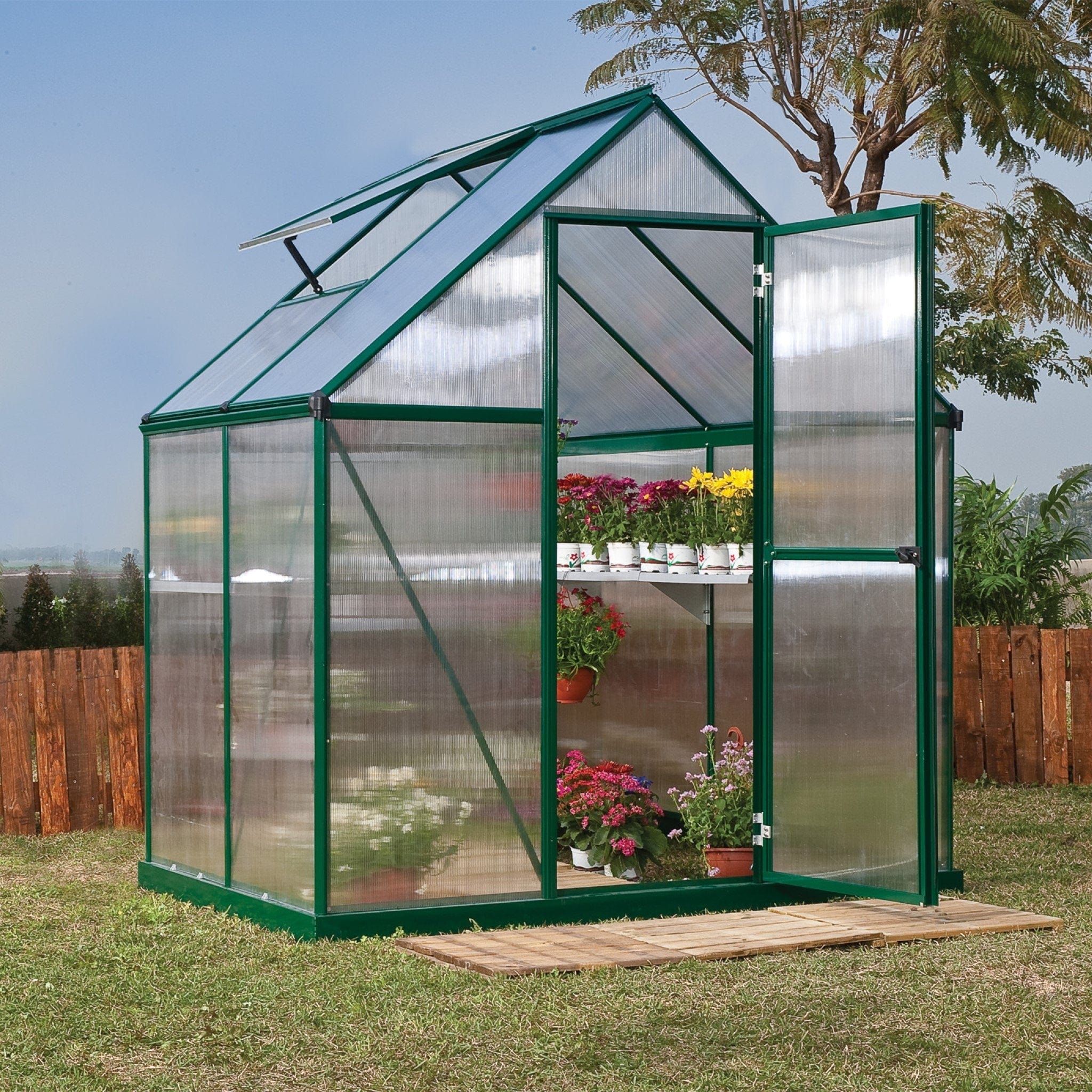 Palram - Canopia | Mythos Greenhouse Kit - 6 Ft Wide - Silver With 4mm Twin-wall Polycarbonate Glazing - Image 26
