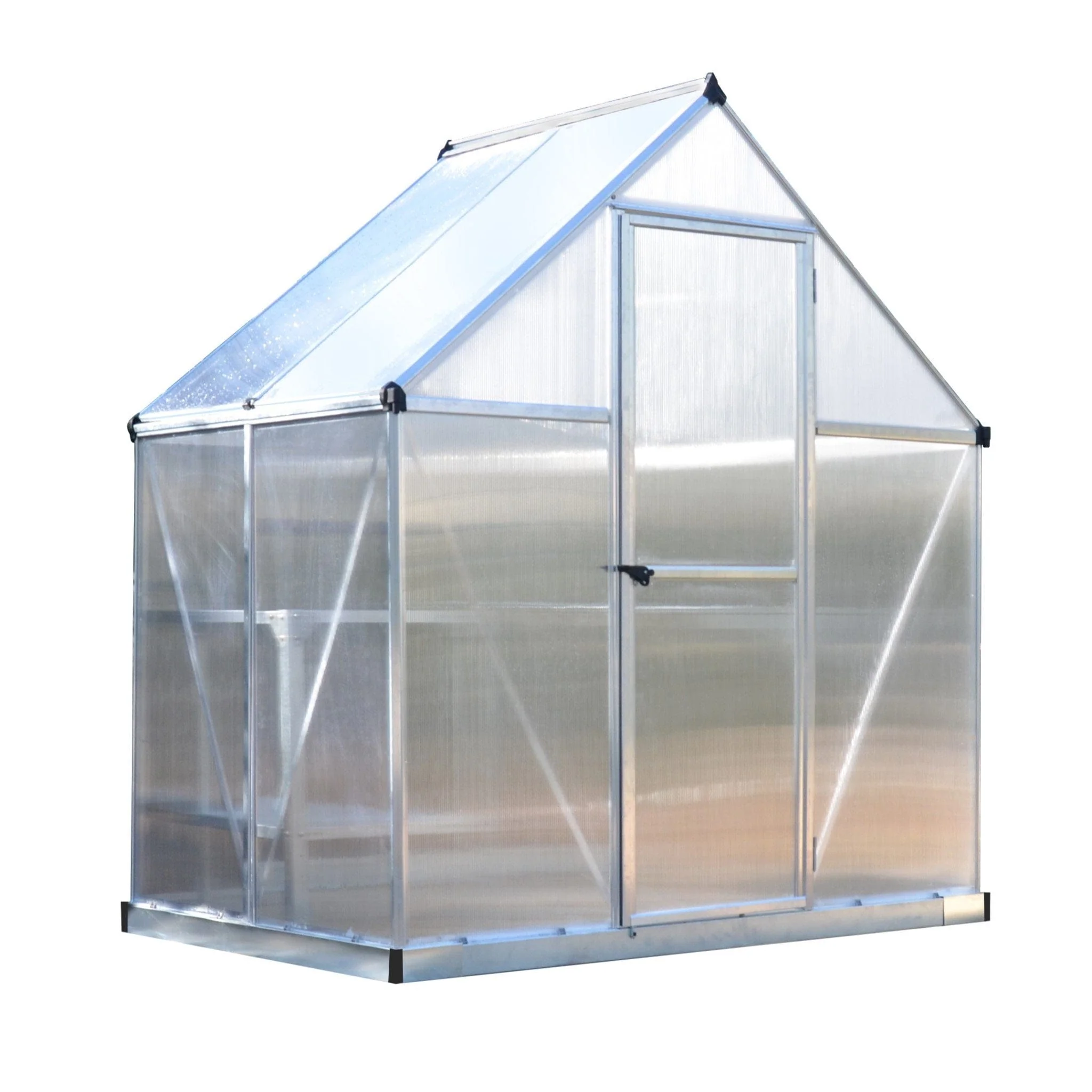 Palram - Canopia | Mythos Greenhouse Kit - 6 Ft Wide - Silver With 4mm Twin-wall Polycarbonate Glazing - Image 3