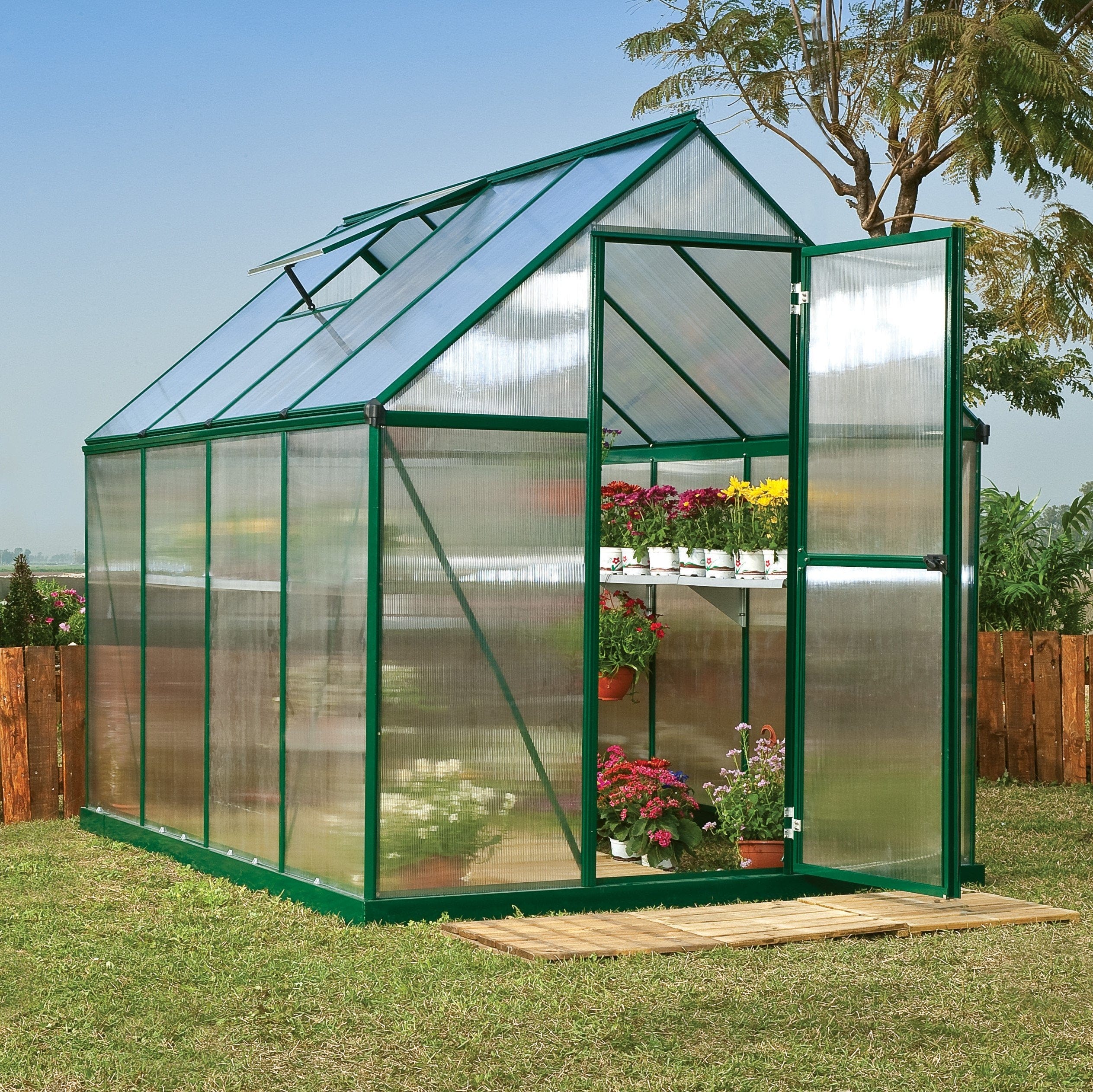 Palram - Canopia | Mythos Greenhouse Kit - 6 Ft Wide - Silver With 4mm Twin-wall Polycarbonate Glazing - Image 30