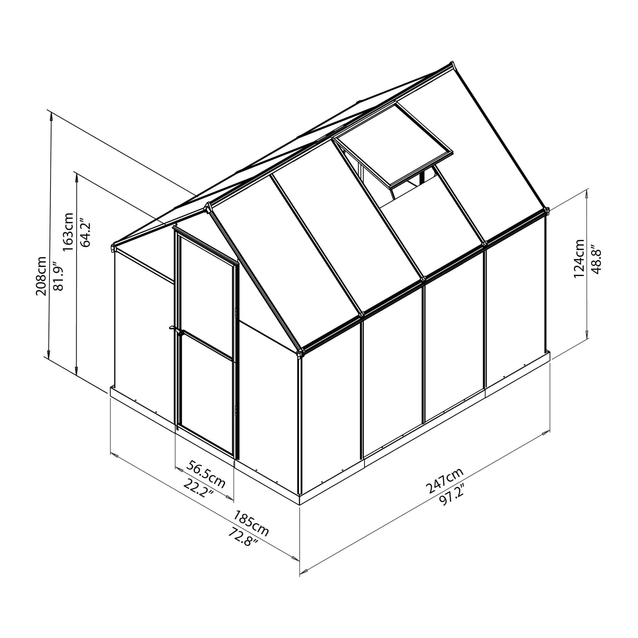 Palram - Canopia | Mythos Greenhouse Kit - 6 Ft Wide - Silver With 4mm Twin-wall Polycarbonate Glazing - Image 32