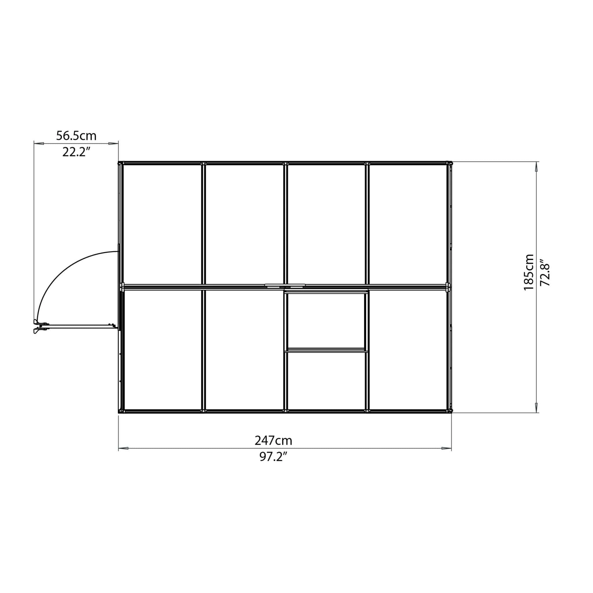 Palram - Canopia | Mythos Greenhouse Kit - 6 Ft Wide - Silver With 4mm Twin-wall Polycarbonate Glazing - Image 33