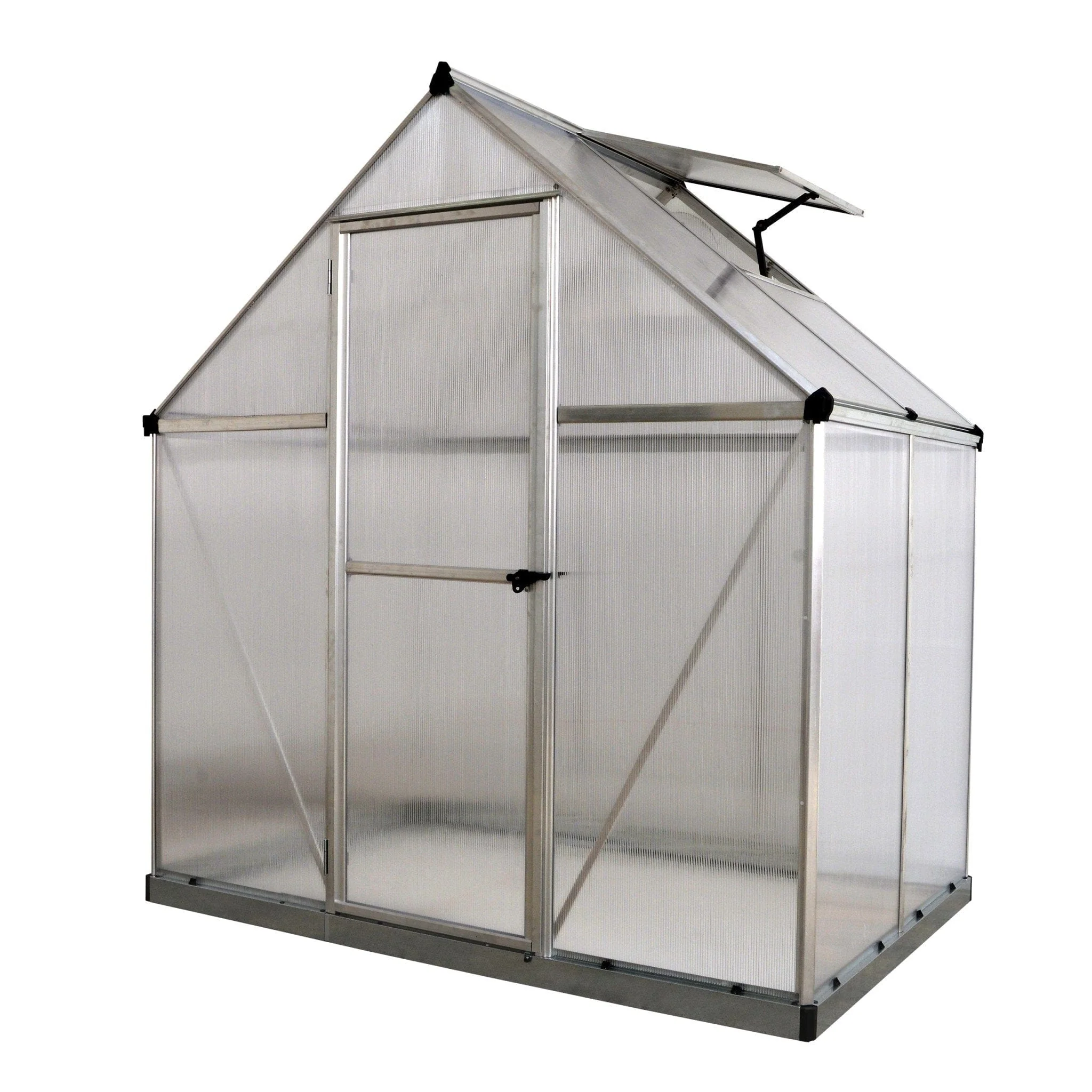Palram - Canopia | Mythos Greenhouse Kit - 6 Ft Wide - Silver With 4mm Twin-wall Polycarbonate Glazing - Image 4