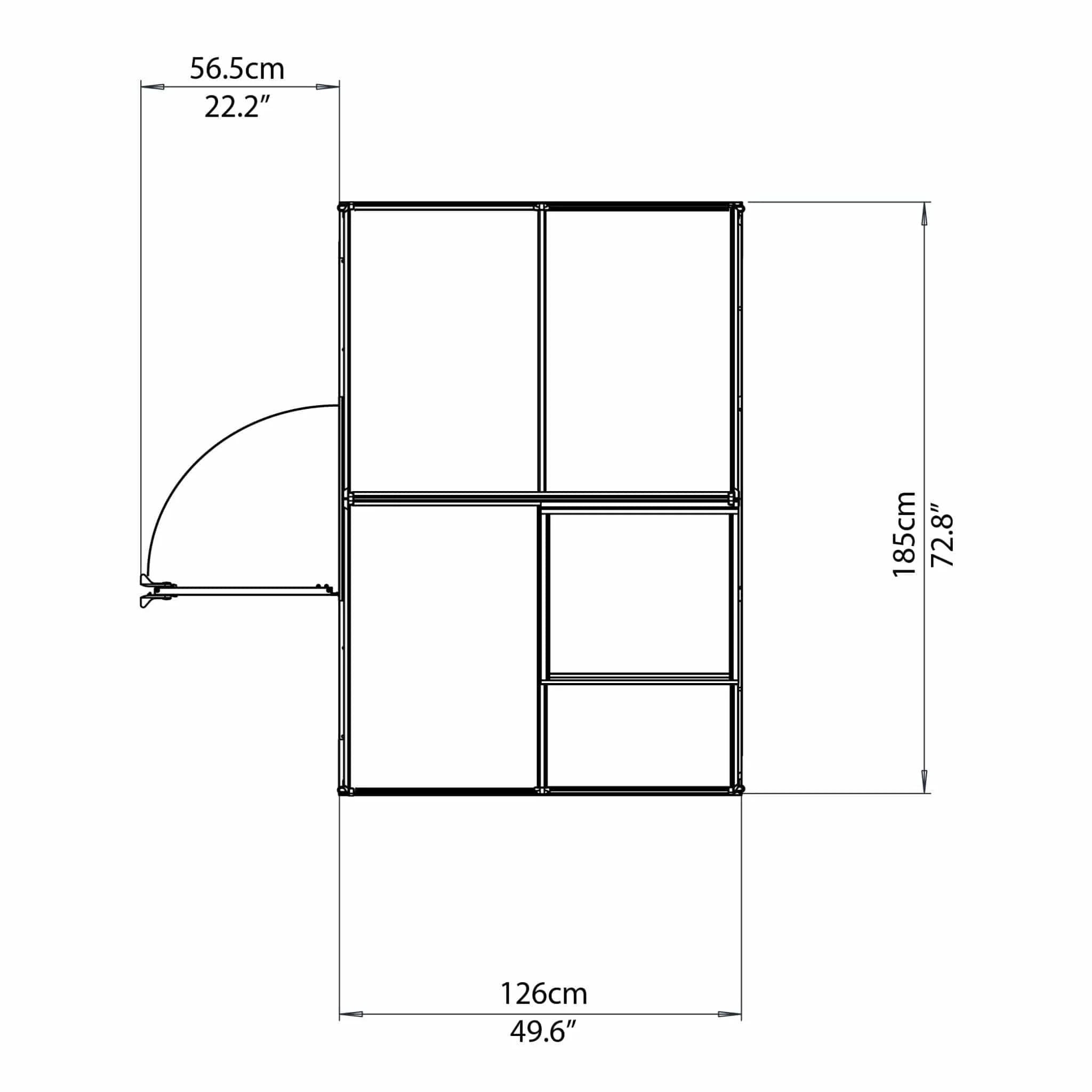 Palram - Canopia | Mythos Greenhouse Kit - 6 Ft Wide - Silver With 4mm Twin-wall Polycarbonate Glazing - Image 6