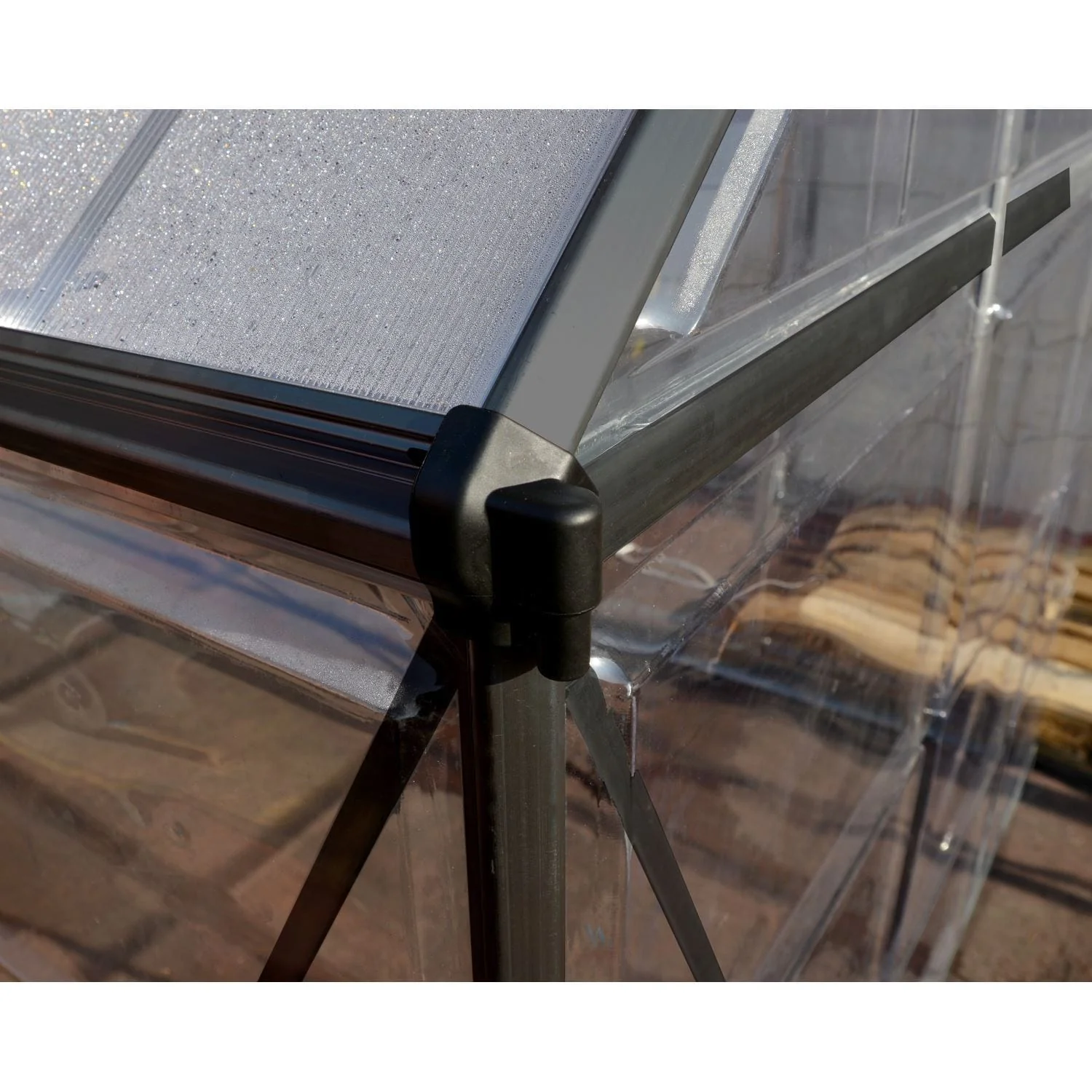 Palram - Canopia | 6x4 ft Mythos Greenhouse Kit - Gray With 4mm Twin-wall Polycarbonate Glazing - Image 4