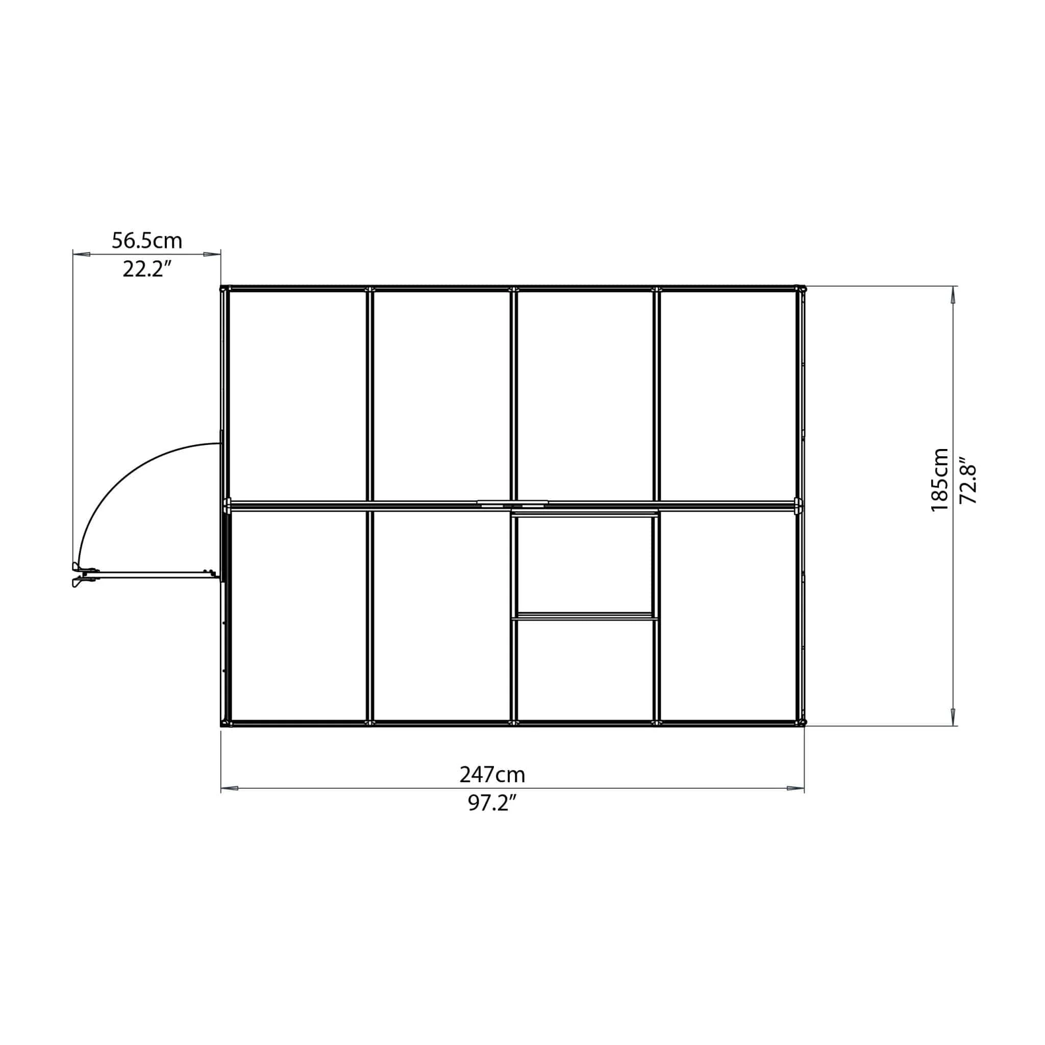 Palram - Canopia | Mythos Greenhouse Kit - 6 ft Wide - Green With 4mm Twin-wall Polycarbonate Glazing - Image 16