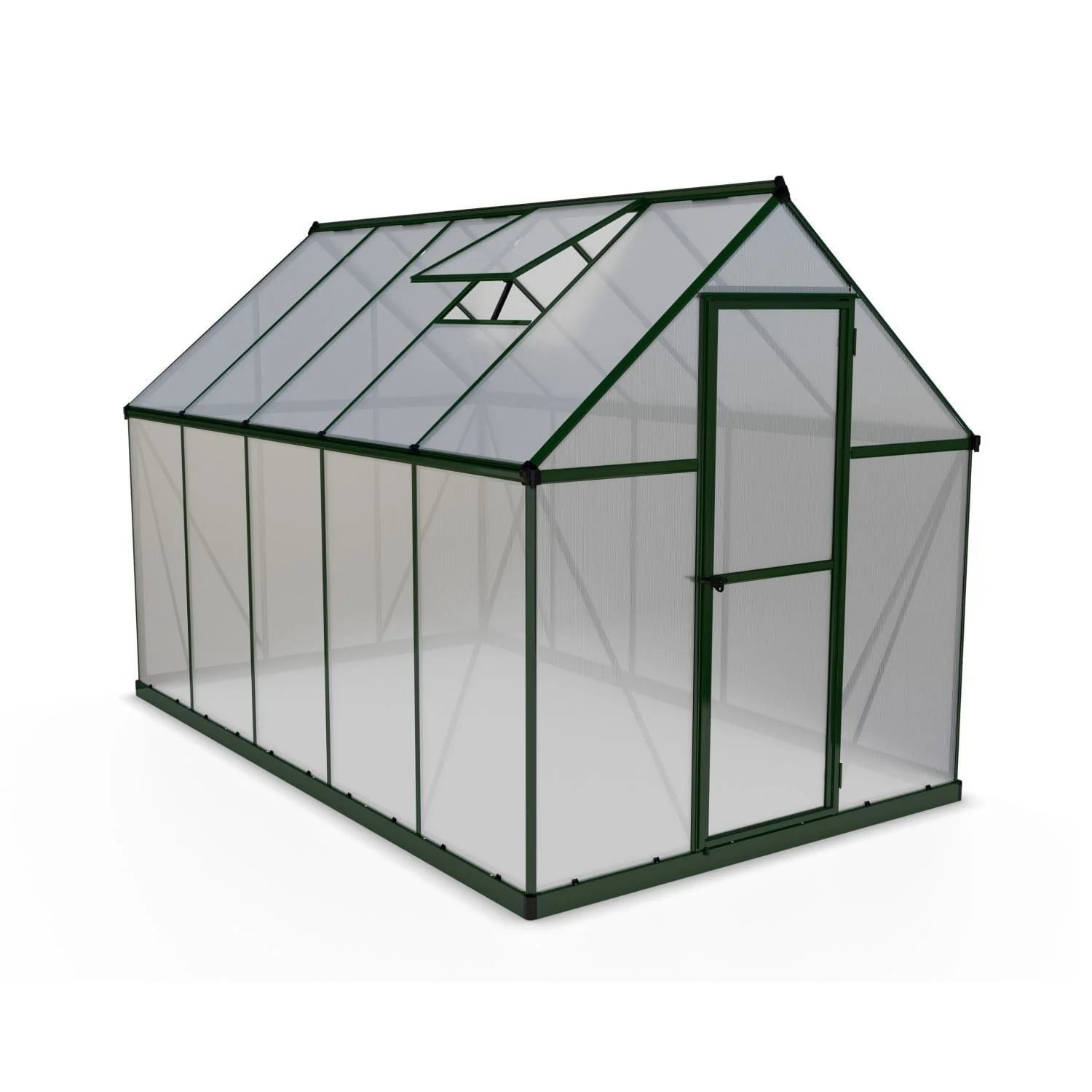 Palram - Canopia | Mythos Greenhouse Kit - 6 ft Wide - Green With 4mm Twin-wall Polycarbonate Glazing - Image 17