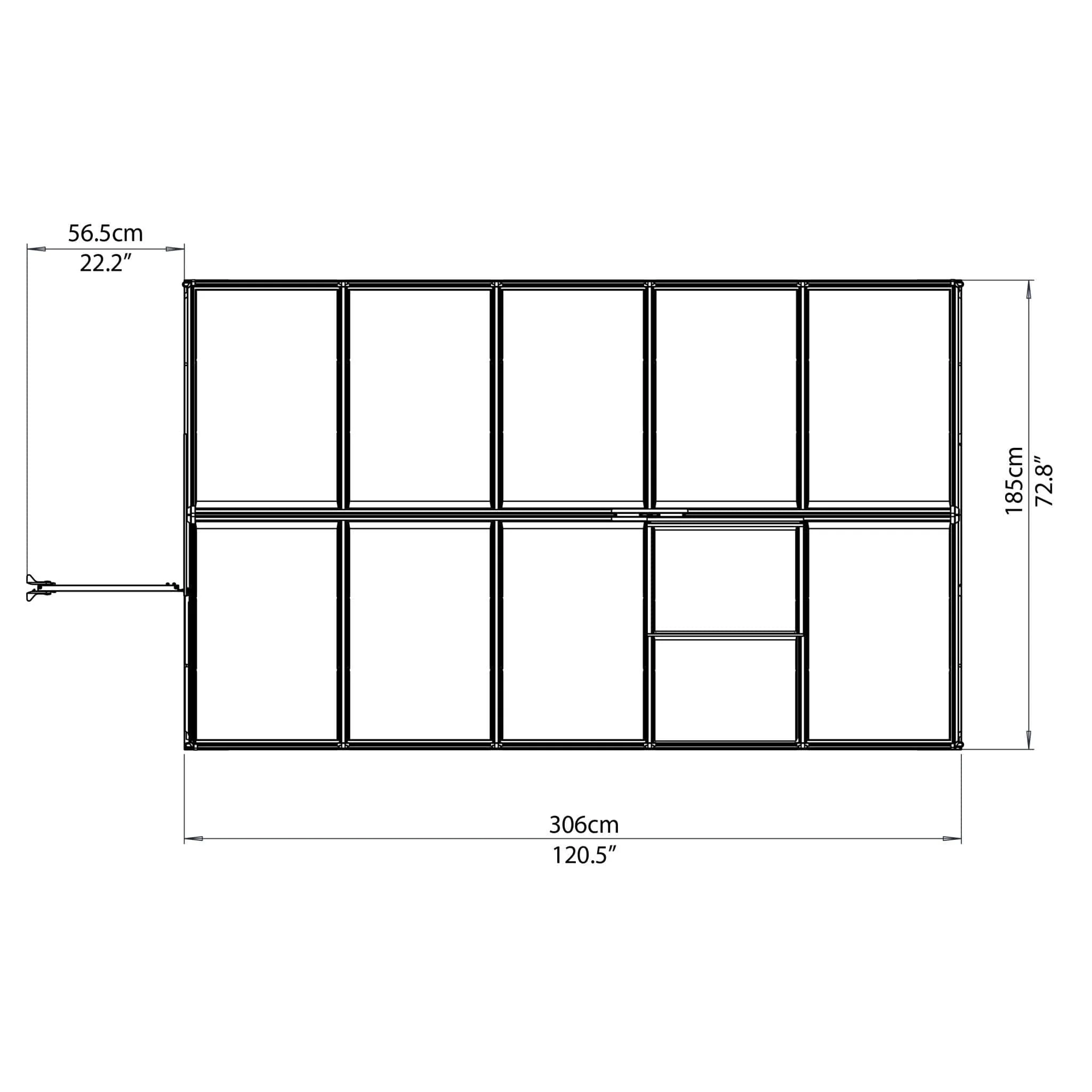 Palram - Canopia | Mythos Greenhouse Kit - 6 ft Wide - Green With 4mm Twin-wall Polycarbonate Glazing - Image 20