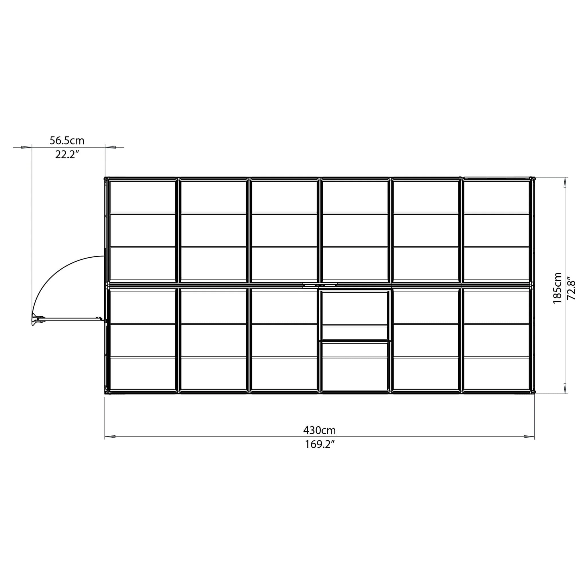 Palram - Canopia | Mythos Greenhouse Kit - 6 ft Wide - Green With 4mm Twin-wall Polycarbonate Glazing - Image 22