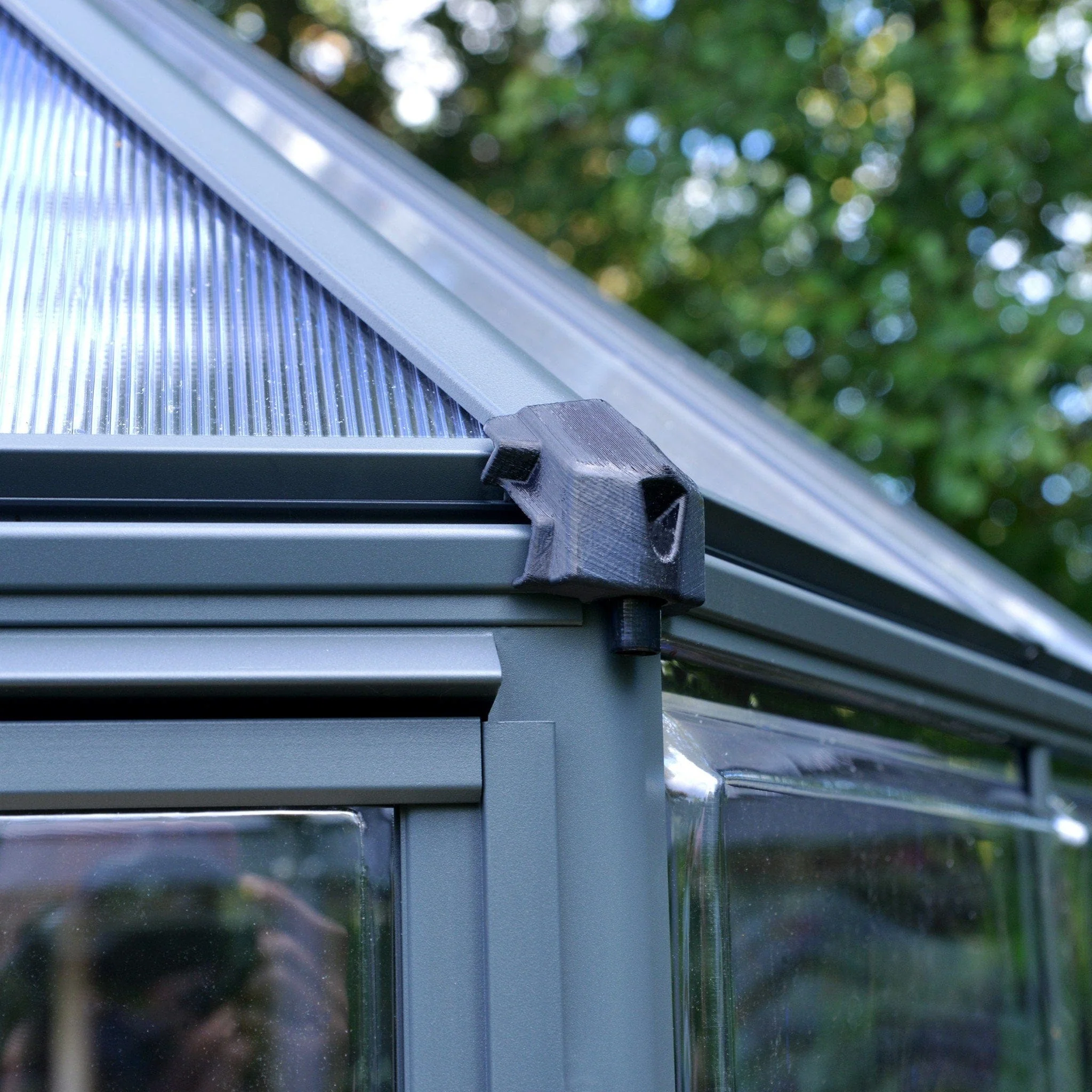Palram - Canopia | 7x8 ft Oasis Hex Greenhouse Kit - Gray With 0.8mm Polycarbonate Glazing - Image 5