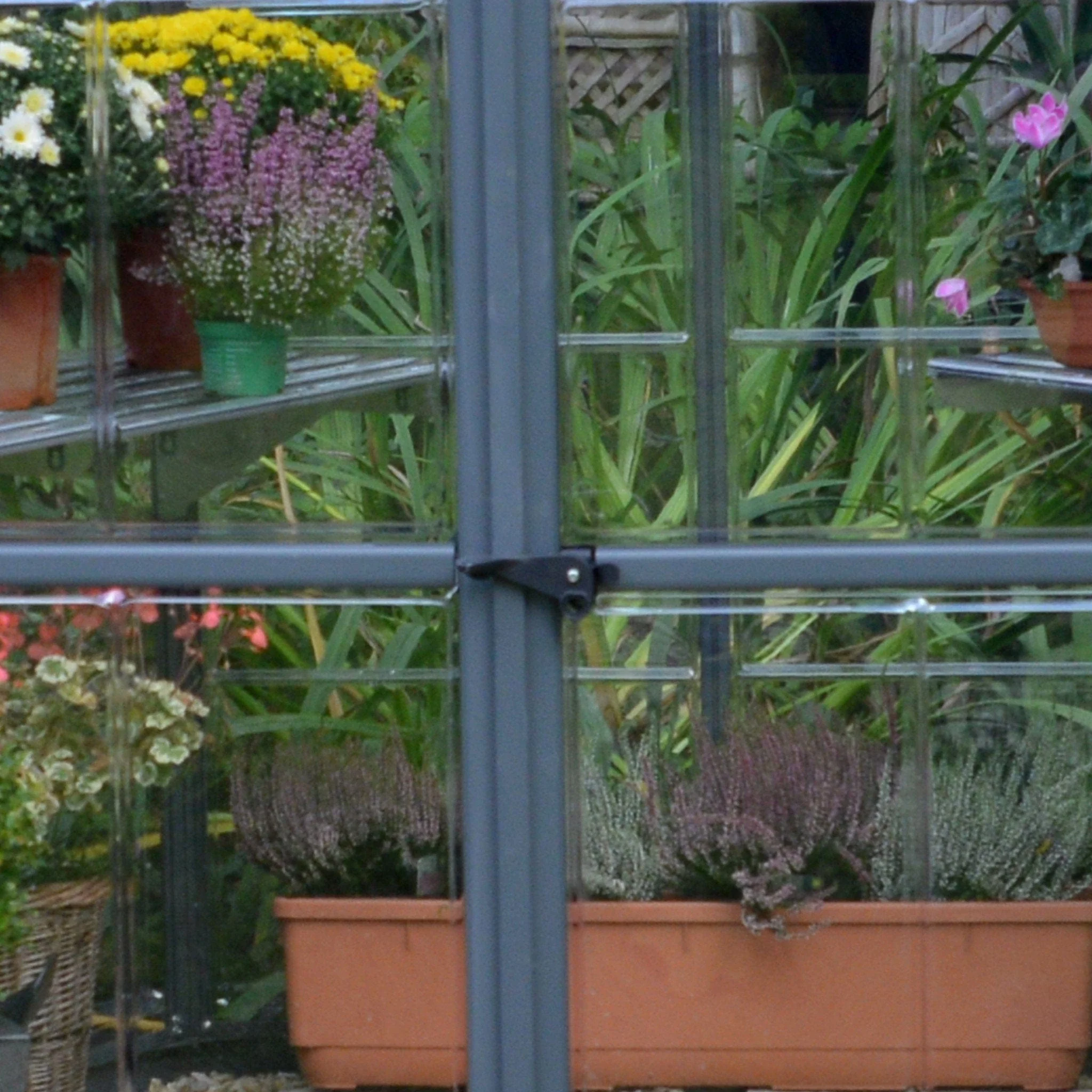 Palram - Canopia | 7x8 ft Oasis Hex Greenhouse Kit - Gray With 0.8mm Polycarbonate Glazing - Image 8