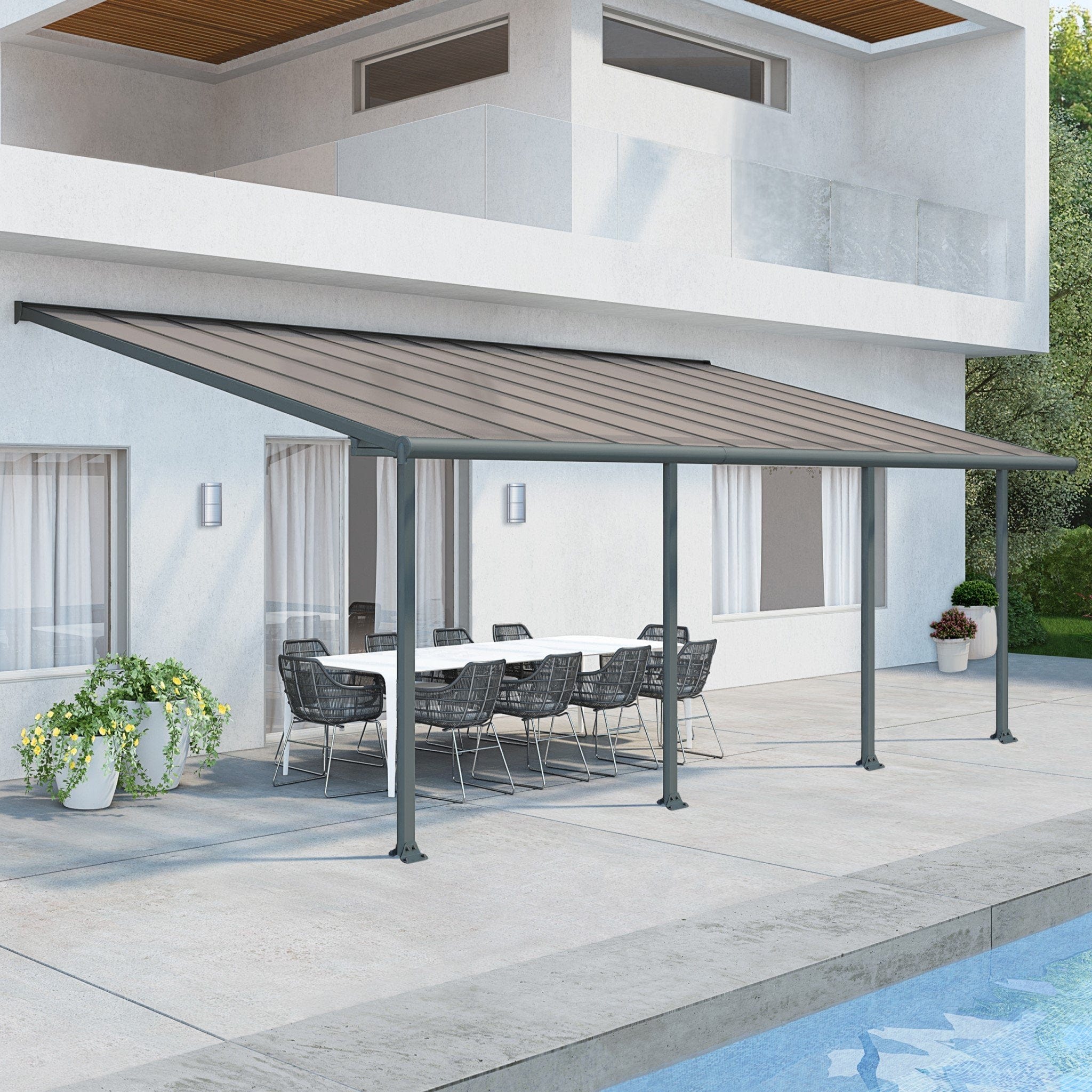 Palram - Canopia | Olympia Patio Cover - Gray - Image 17