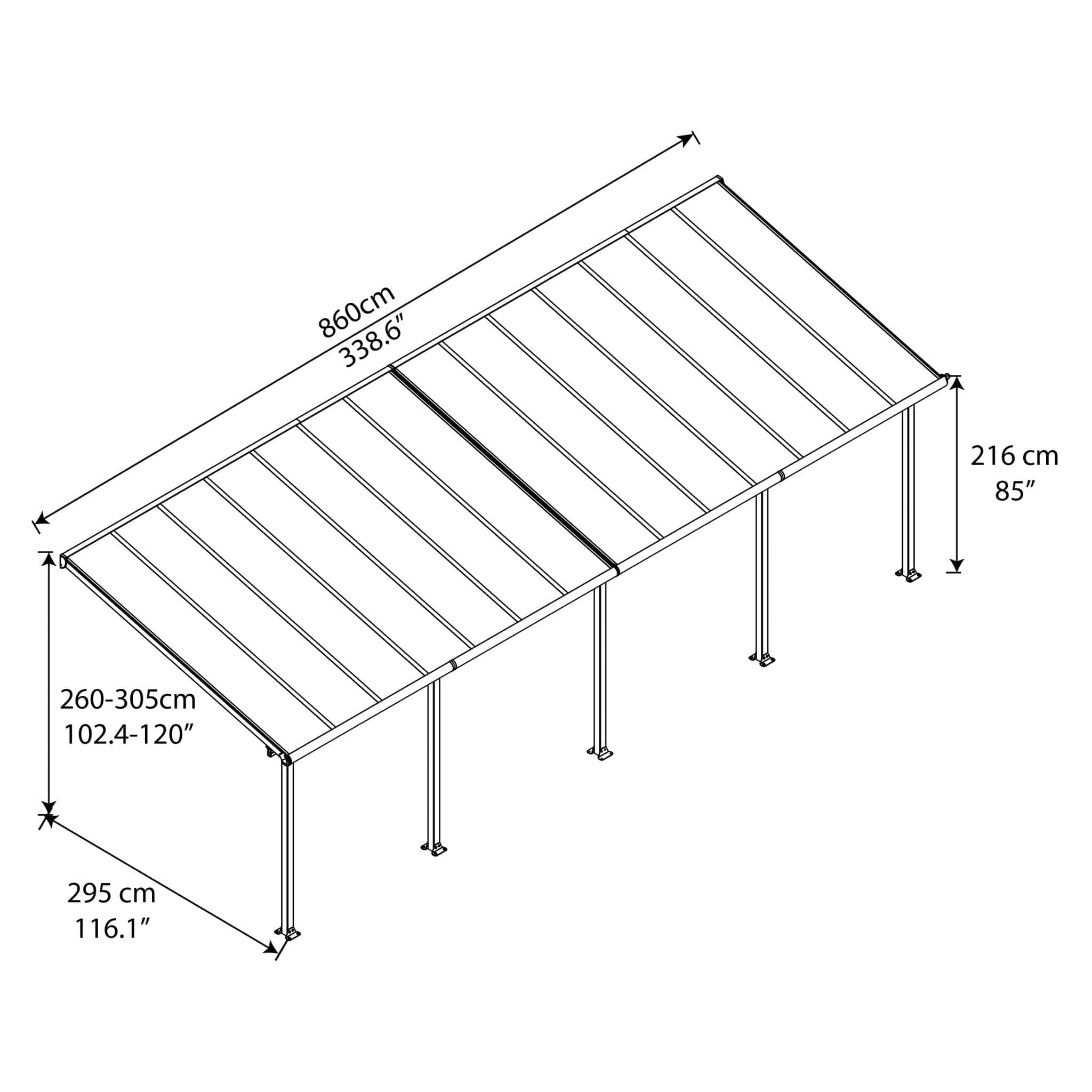 Palram - Canopia | Olympia Patio Cover - Gray - Image 21