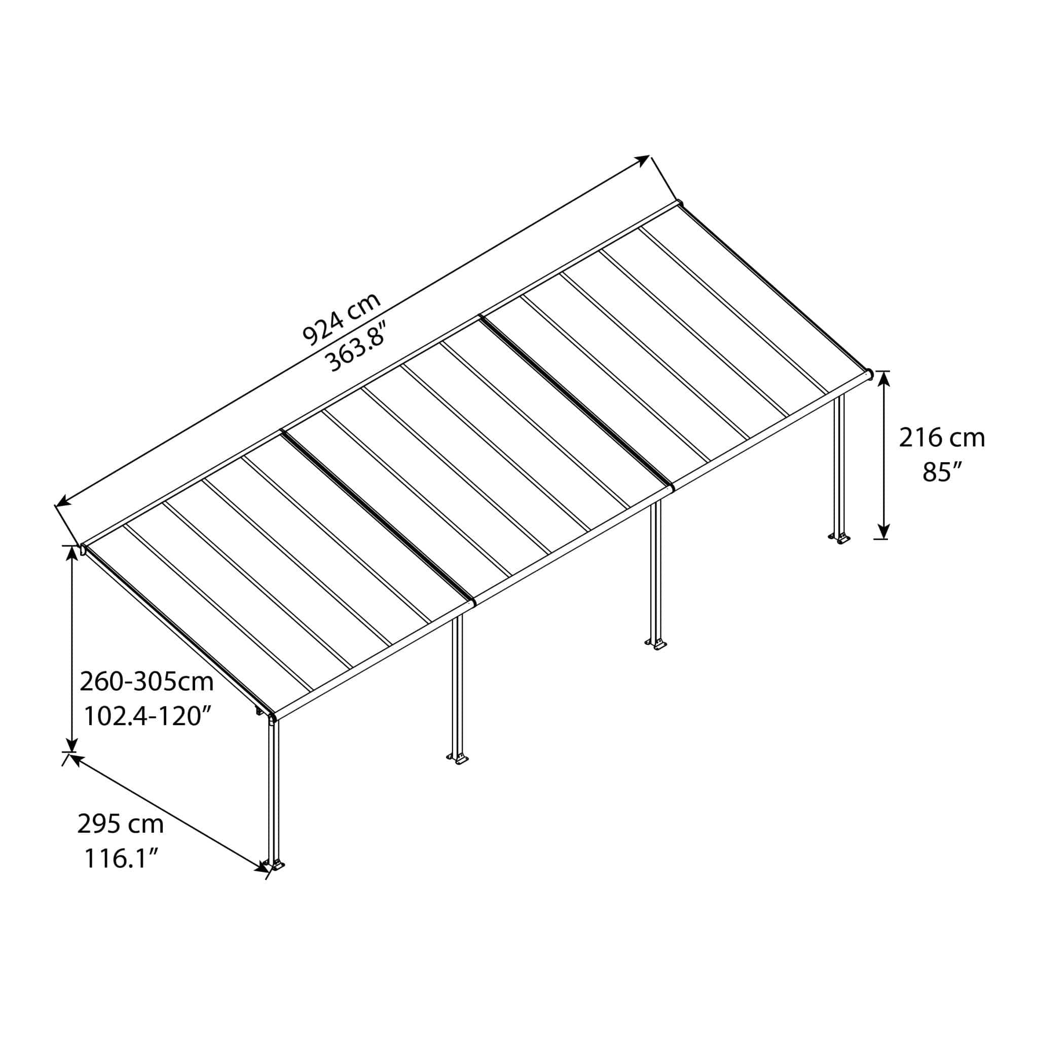 Palram - Canopia | Olympia Patio Cover - Gray - Image 24