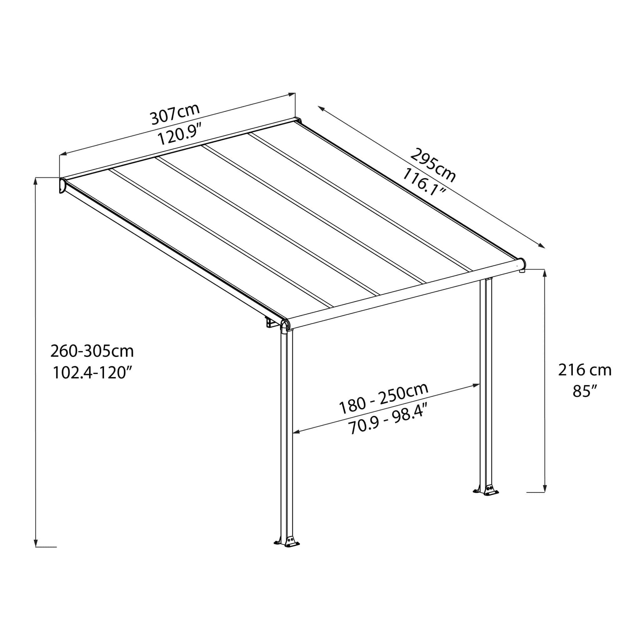 Palram - Canopia | Olympia Patio Cover - Gray - Image 3
