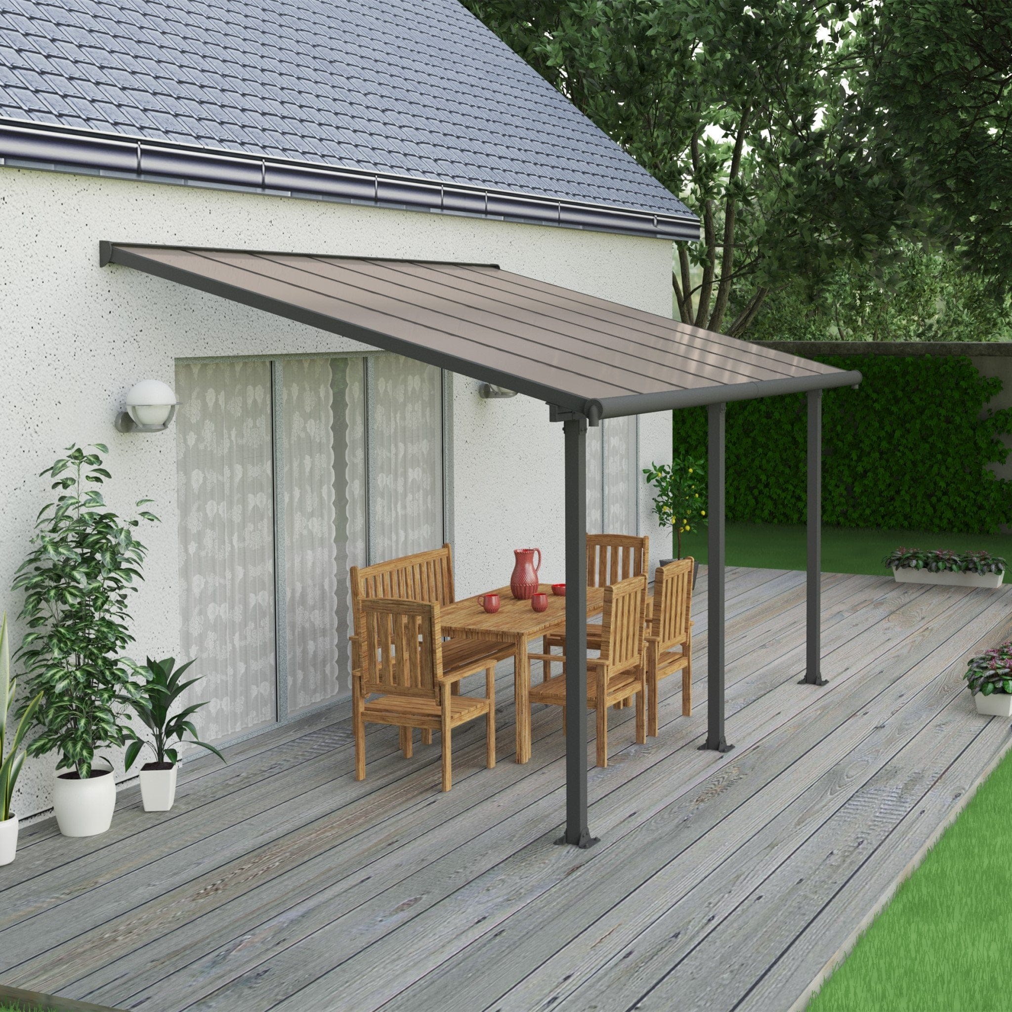 Palram - Canopia | Olympia Patio Cover - Gray - Image 5