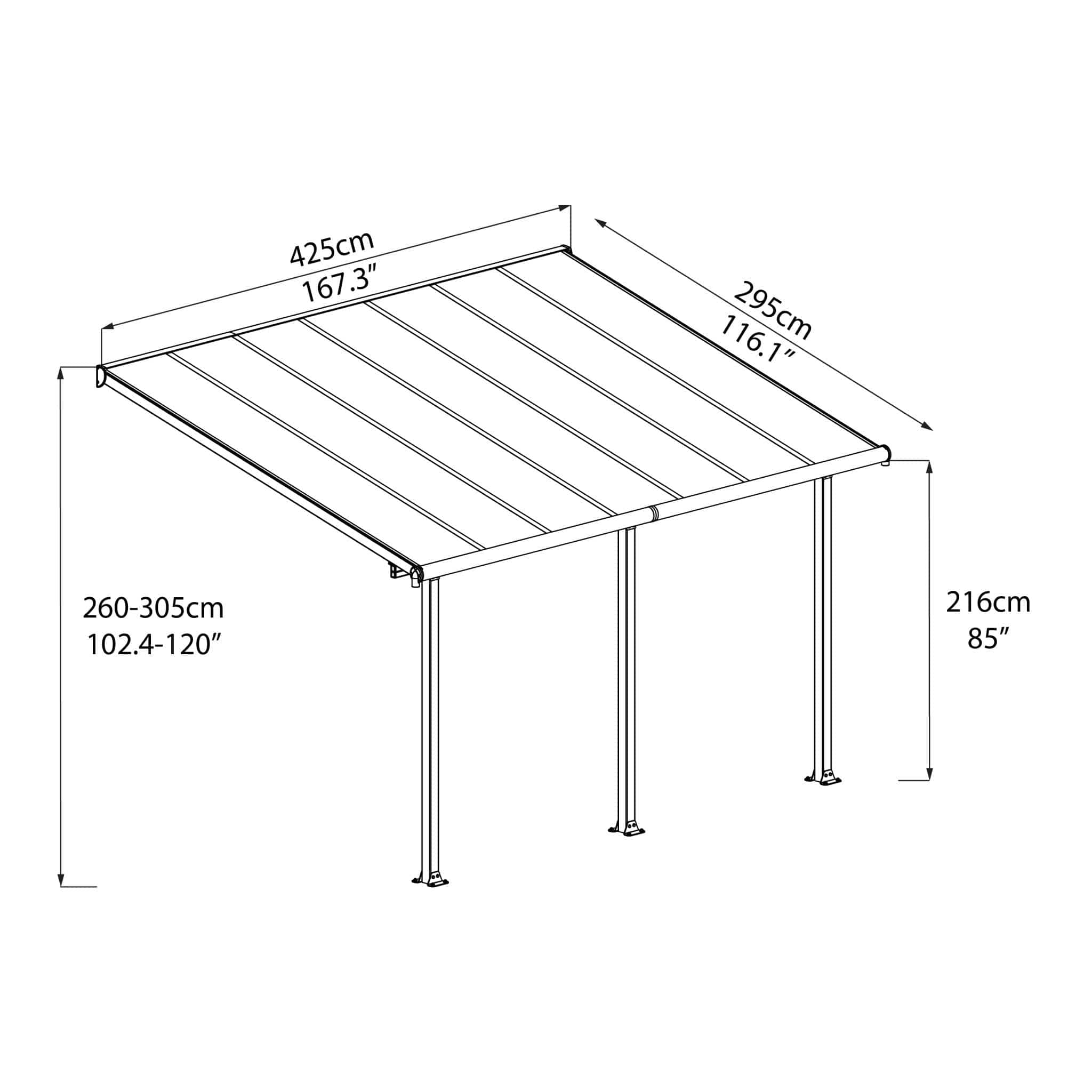 Palram - Canopia | Olympia Patio Cover - Gray - Image 7