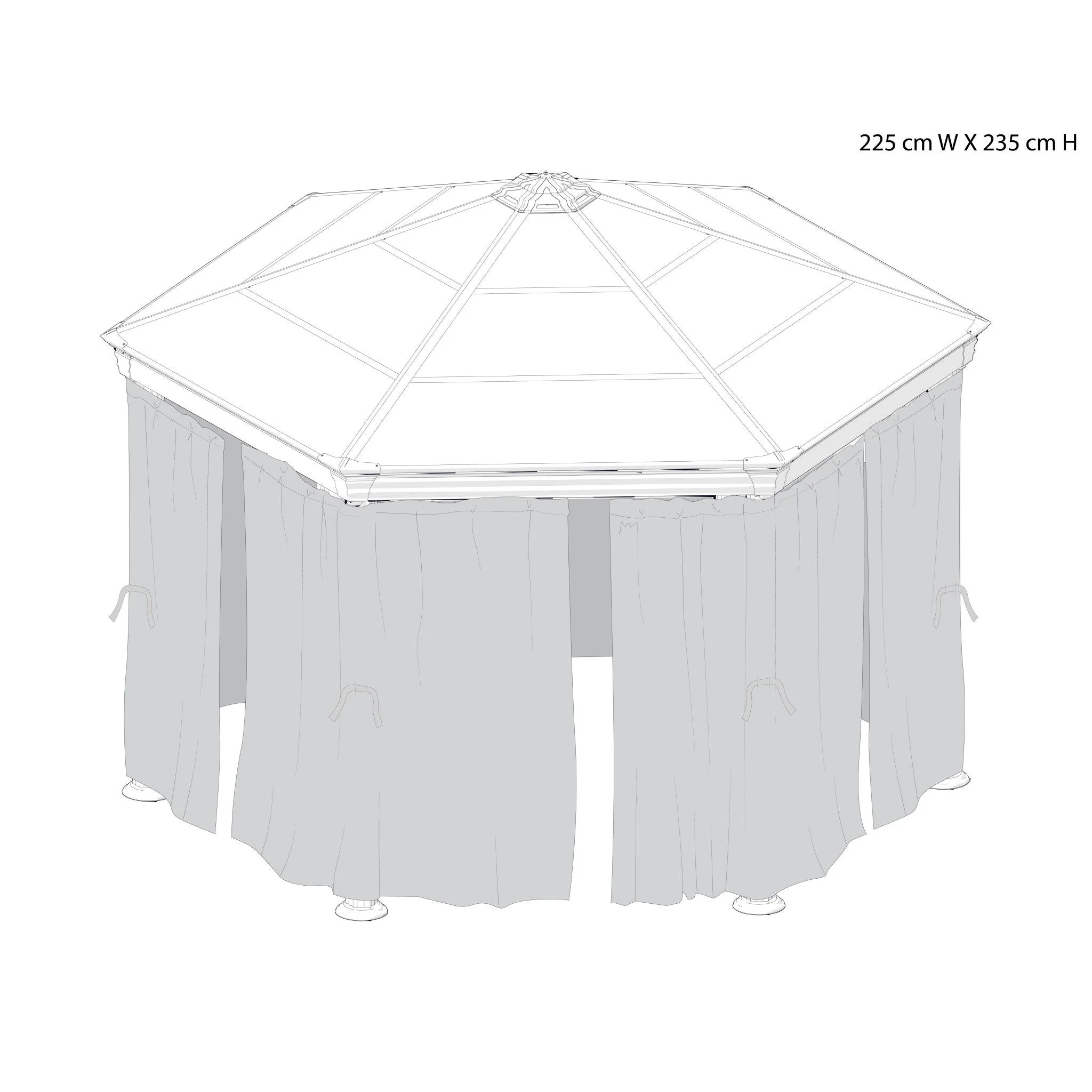 Palram - Canopia | Roma Gazebo Netting set - 6 Piece - Image 4