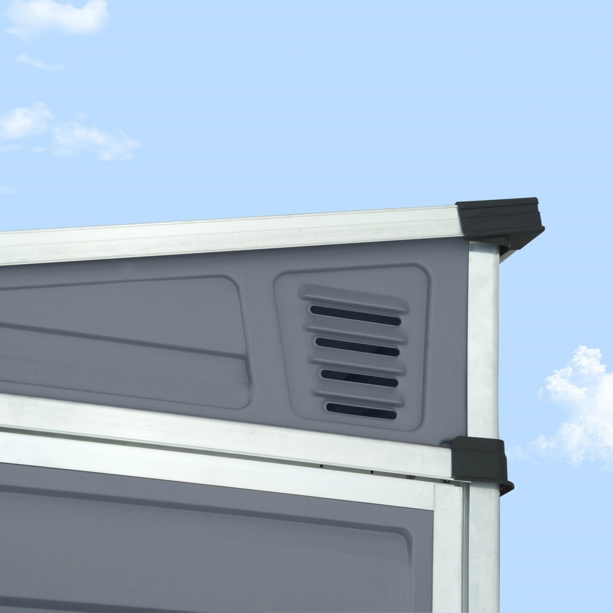 Palram - Canopia | SkyLight 4' x 6' Polycarbonate Lean-To Storage Shed - Gray - Image 5
