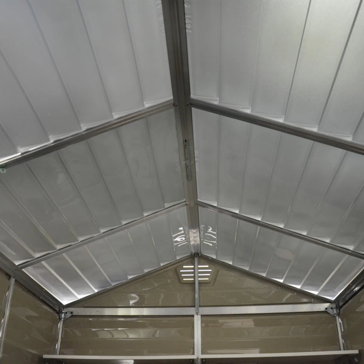 Palram - Canopia | SkyLight  Polycarbonate Storage Shed -4x6 ft Tan - Image 3