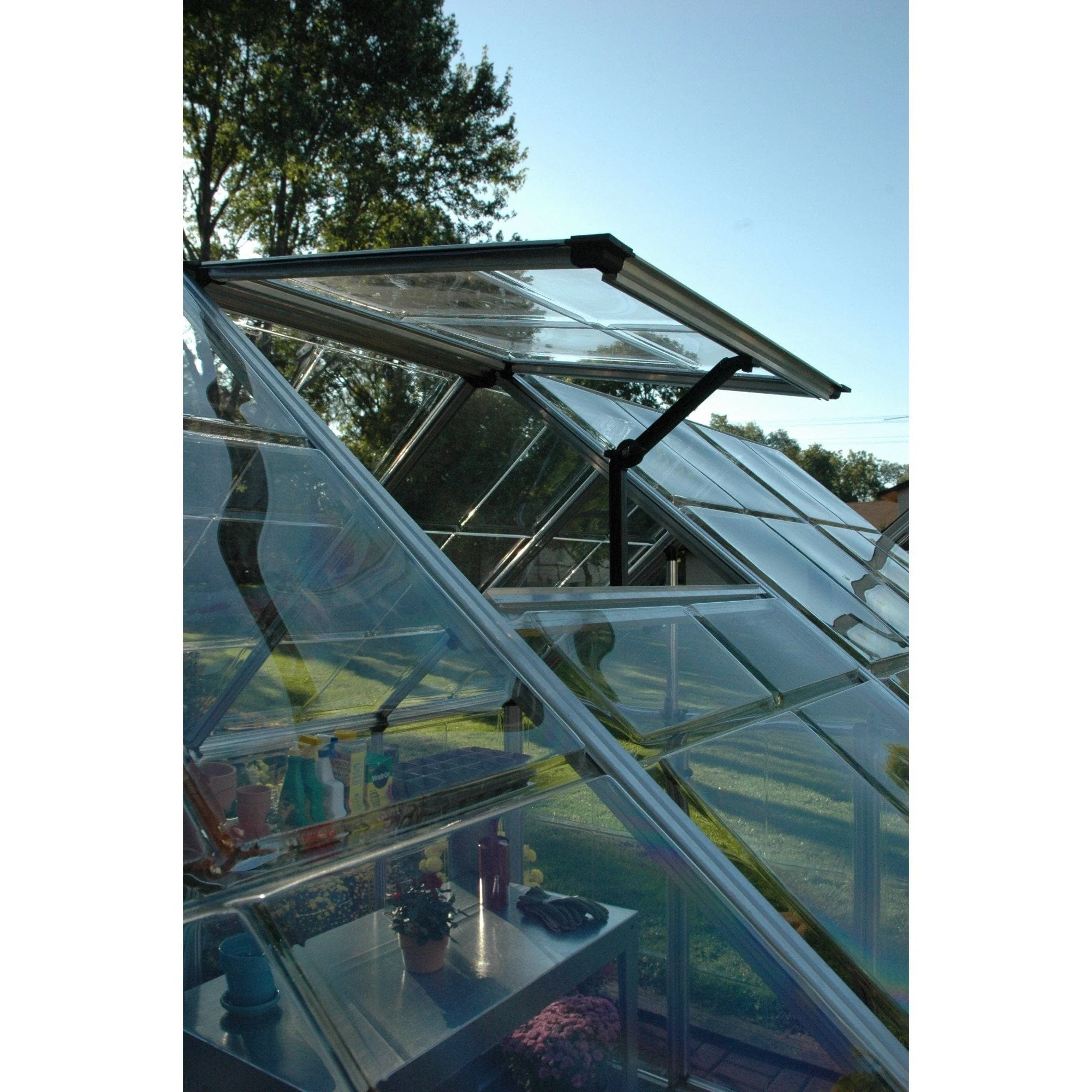 Palram - Canopia | Snap & Grow Greenhouse Kit - 6ft Wide - Silver With 0.8mm Polycarbonate Glazing - Image 11
