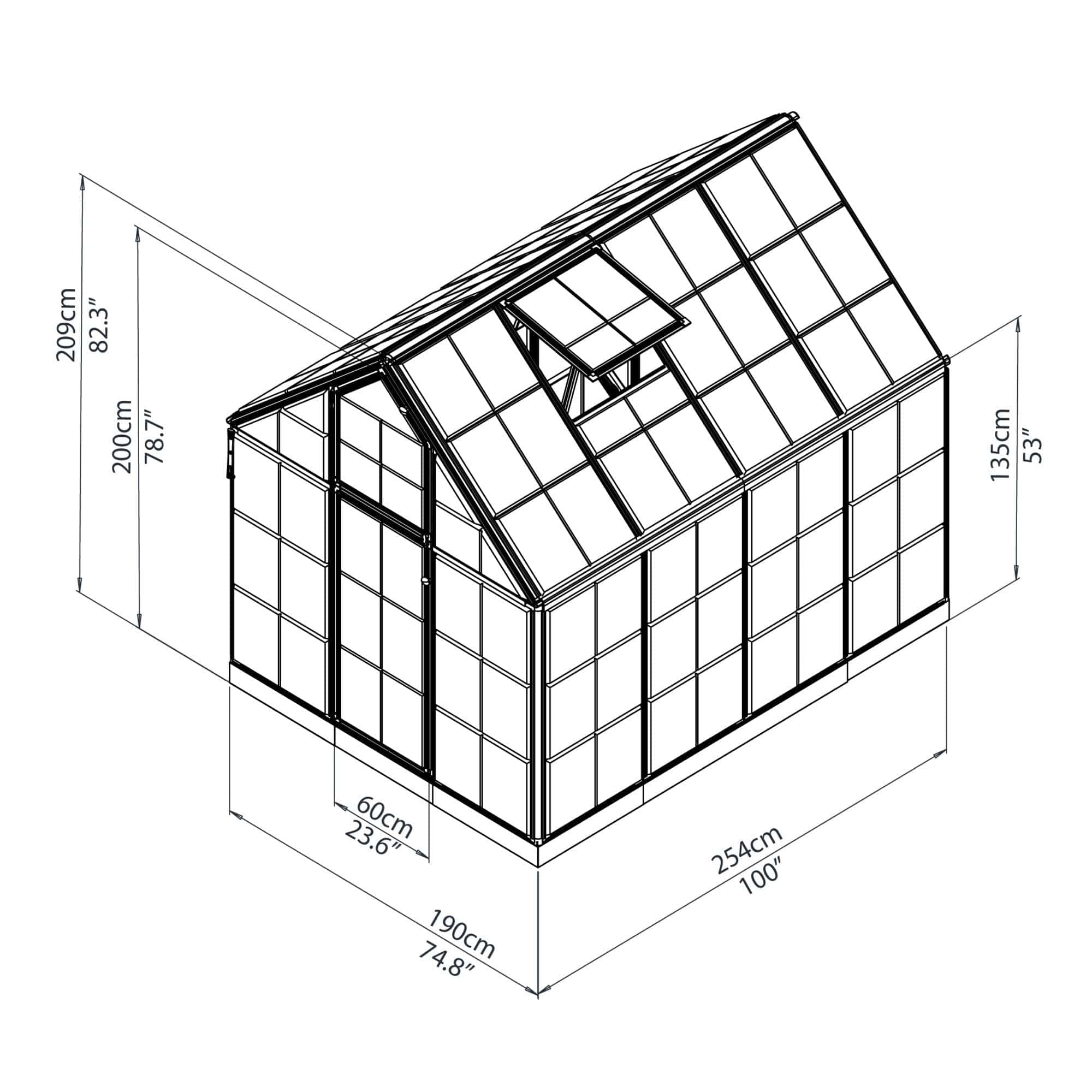 Palram - Canopia | Snap & Grow Greenhouse Kit - 6ft Wide - Silver With 0.8mm Polycarbonate Glazing - Image 18