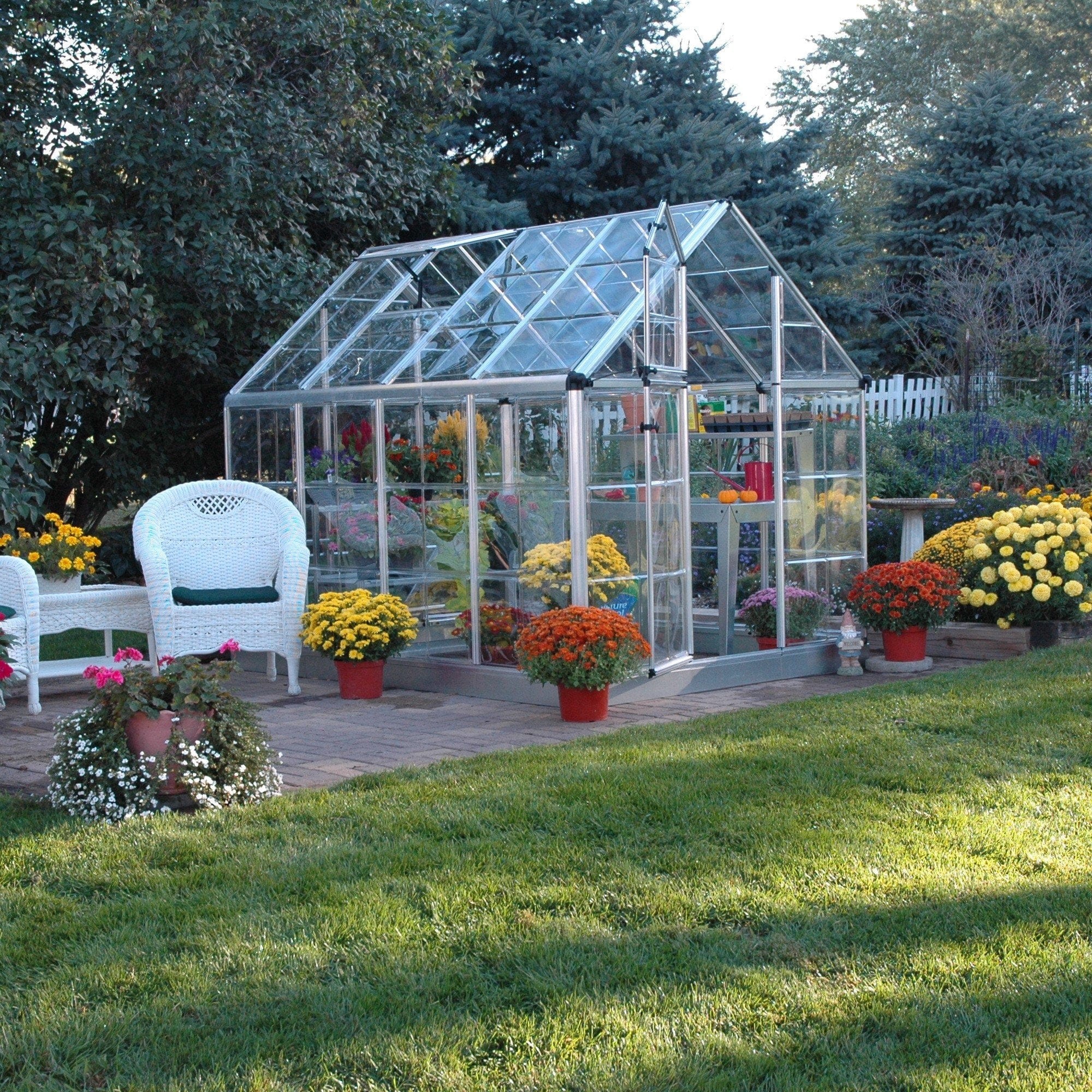 Palram - Canopia | Snap & Grow Greenhouse Kit - 6ft Wide - Silver With 0.8mm Polycarbonate Glazing - Image 3